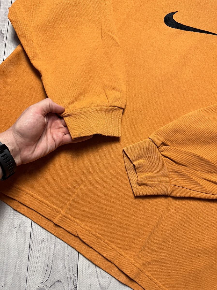 Nike × Vintage Vintage Nike sweatshirt logo orange size L big swoosh Size US L / EU 52-54 / 3 - 3 Thumbnail