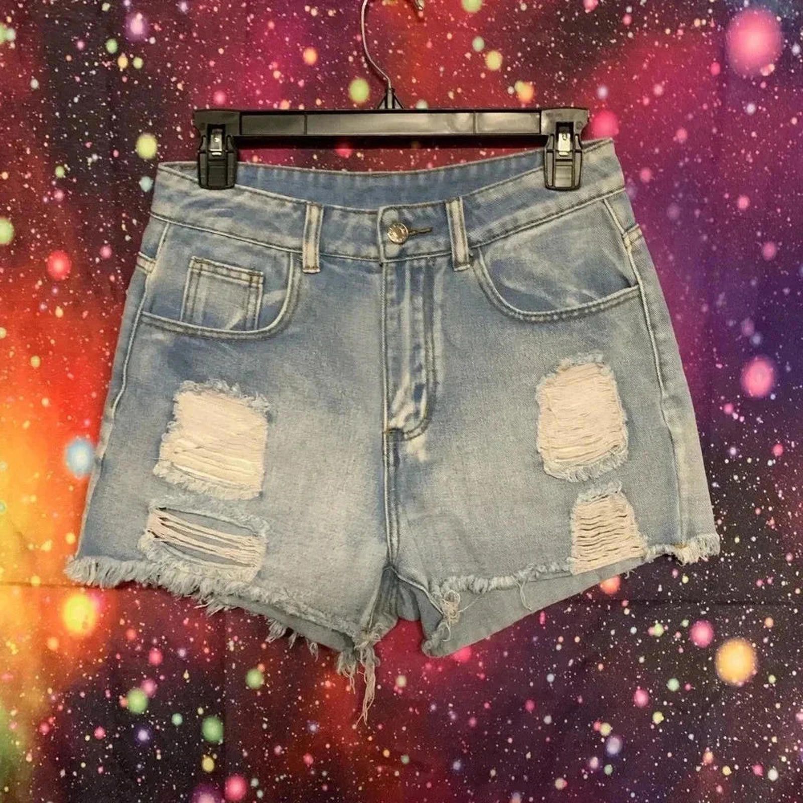 Romeo Gigli Retro Sun Graphic Denim Shorts Size 28" / US 6 / IT 42 - 2 Thumbnail