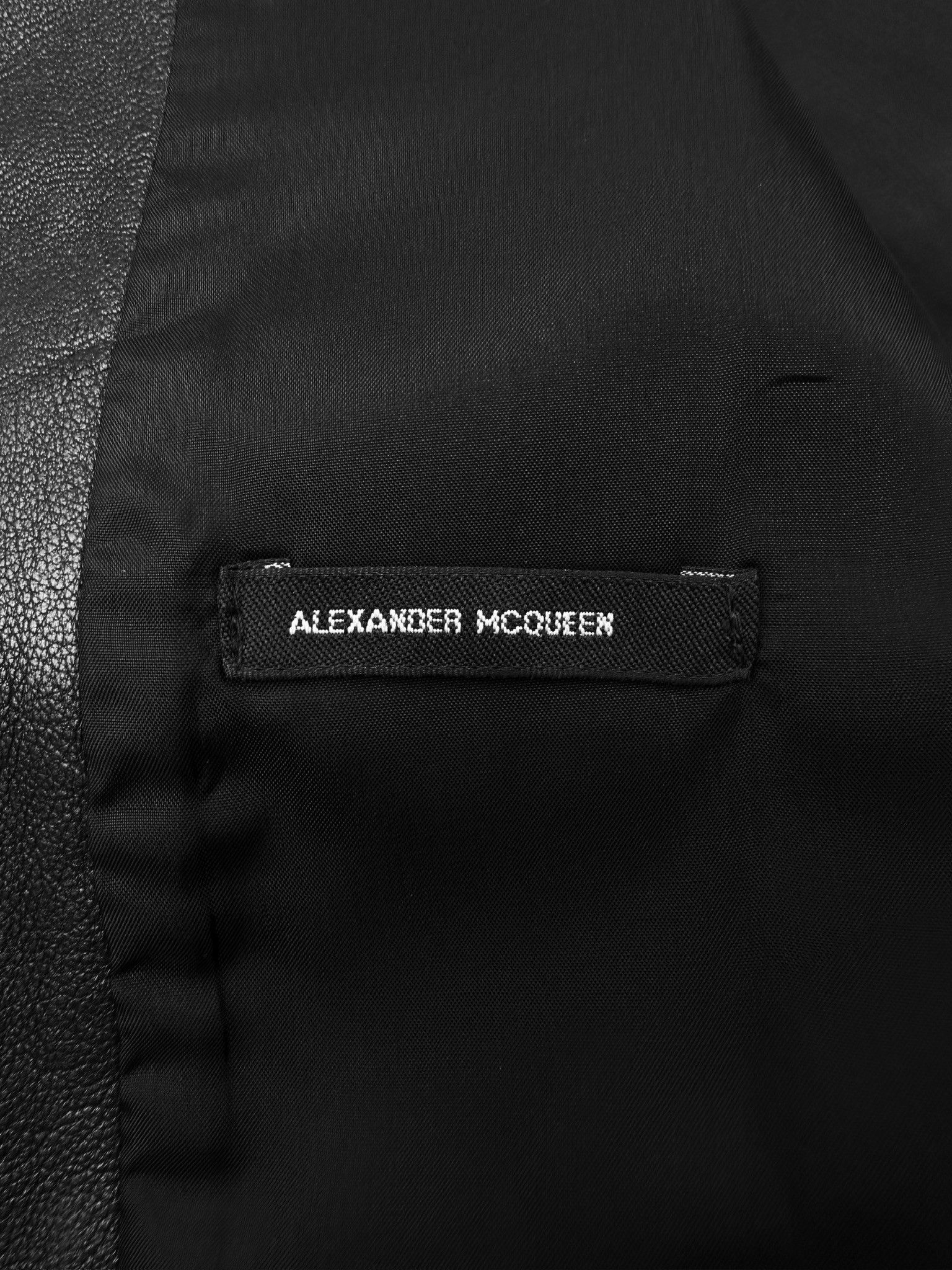 Alexander McQueen AW96 Alexander McQueen Dante Life is Pain Mesh Sleeve Leather Jacket Size US M / EU 48-50 / 2 - 6 Thumbnail