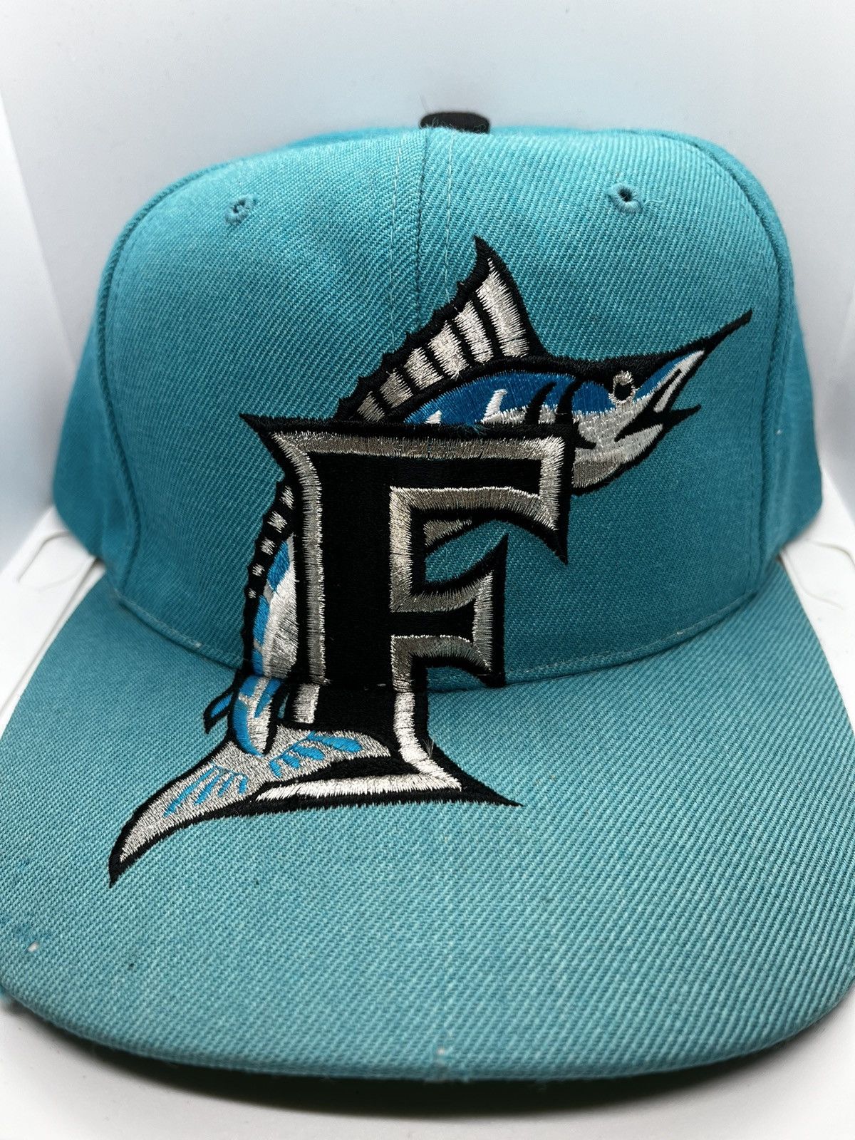 Logo 7 Rare Vintage Big Logo Florida Marlins SnapBack Size ONE SIZE - 1 Thumbnail