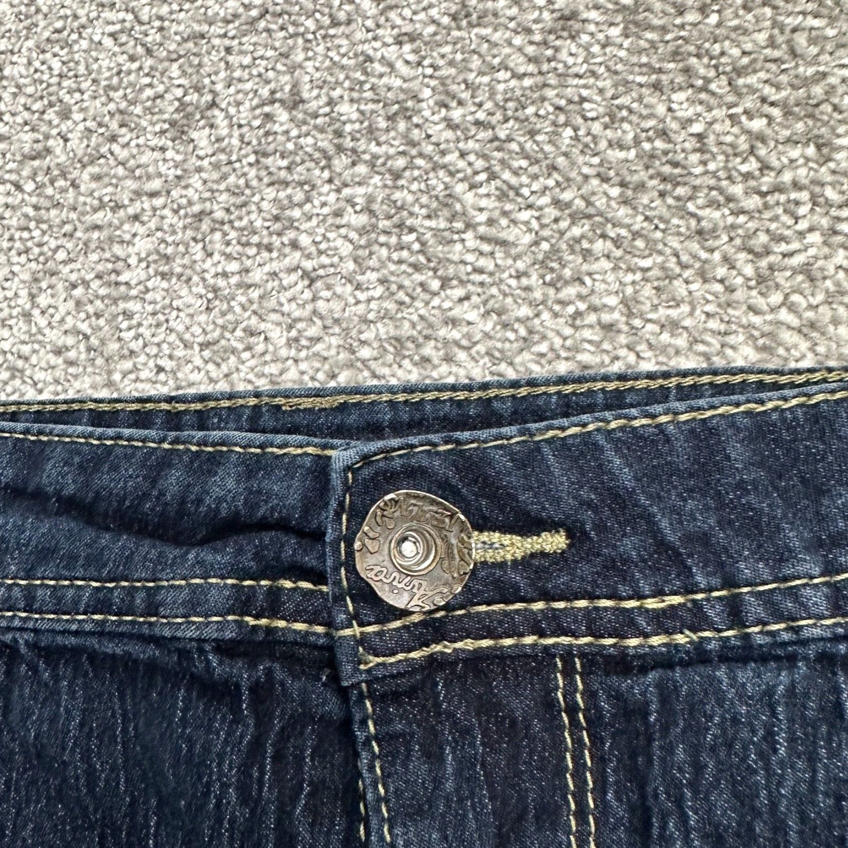 Denime Aviva Denim Jeans Womens 19/20 Plus Size Blue Dark Wash Casual Straight 36x28 Size 40" / US 18 - 3 Thumbnail