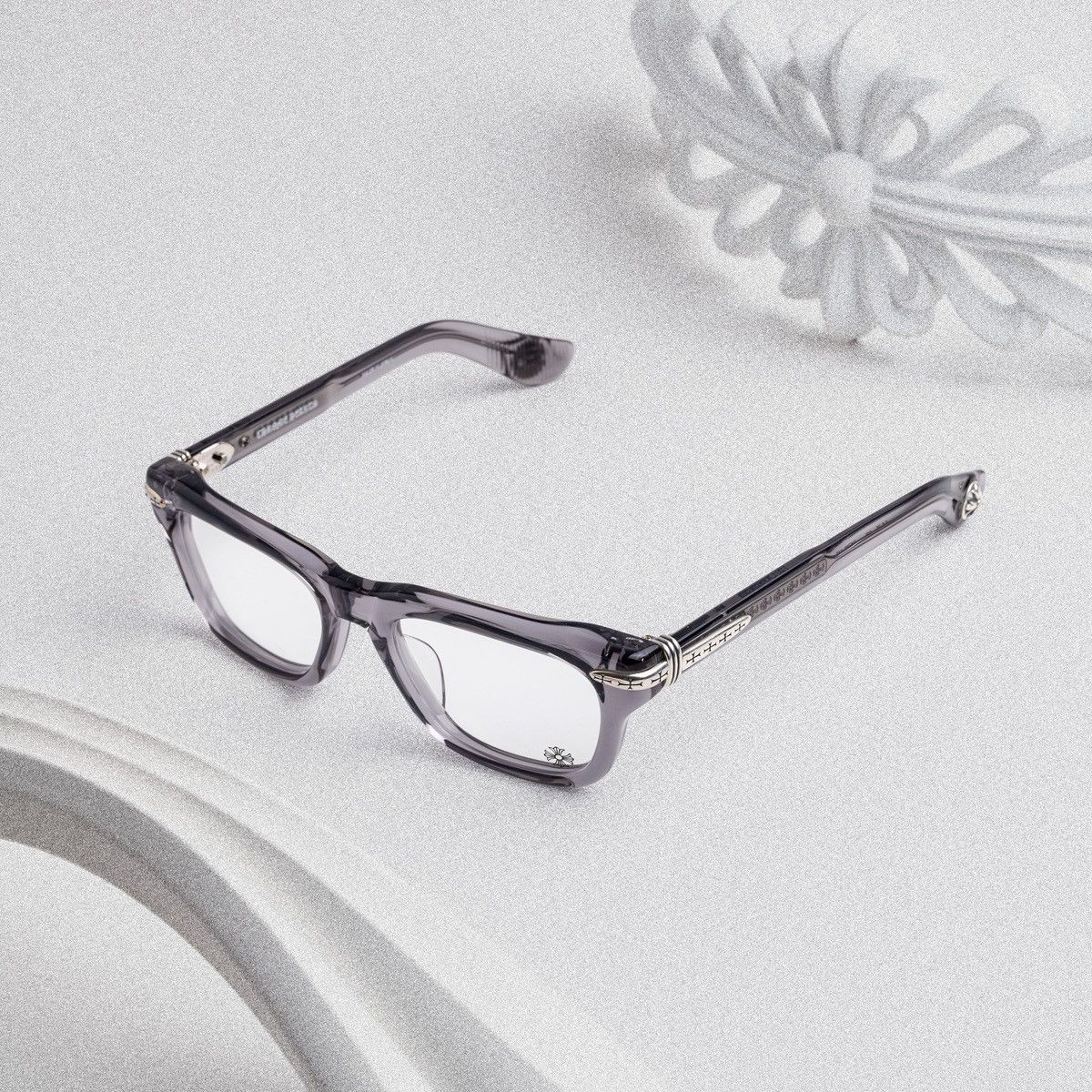 Chrome Hearts CHROME HEARTS TRYPOLEAGAIN GRAPHITE GLASSES Size ONE SIZE - 2 Thumbnail