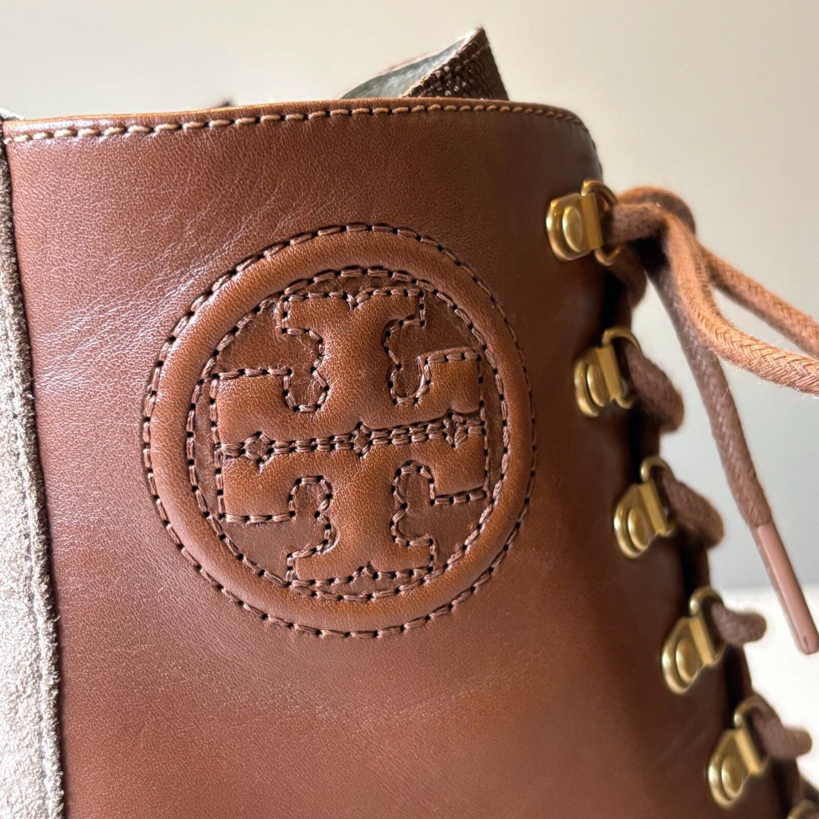 Tory Burch Tory Burch Miller Suede Lug Sole Boots Combat US Size 7.5 Size US 7.5 / IT 37.5 - 7 Thumbnail