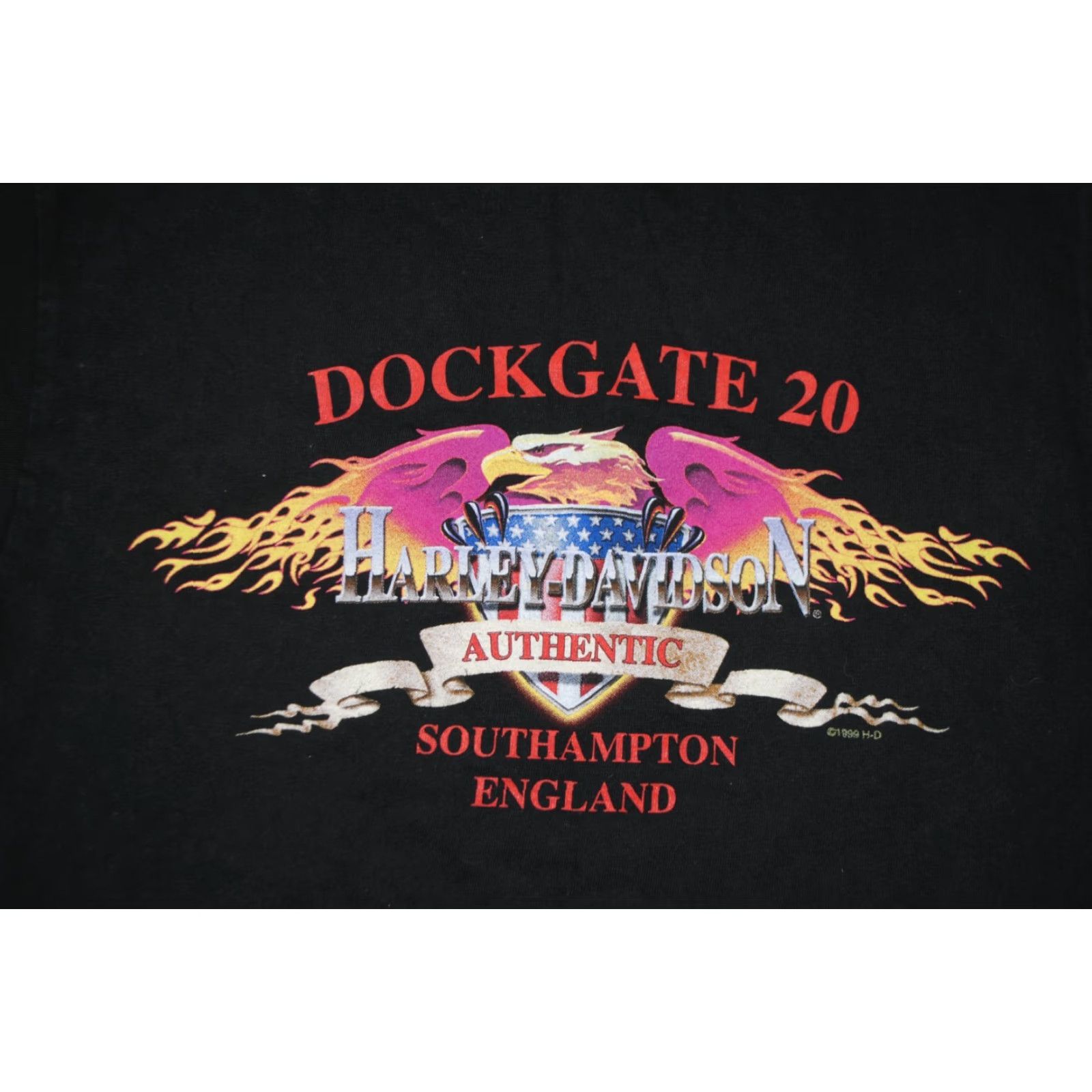 Harley Davidson Harley-Davidson 2000s Southampton Dockgate 20 Graphic T-Shirt Mens Small Black Size US S / EU 44-46 / 1 - 7 Thumbnail