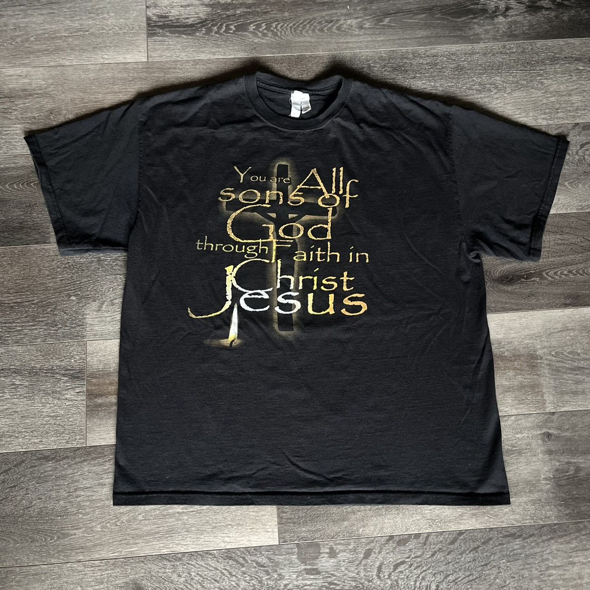 Vintage Vintage 2000s Jesus Christ Christian Religion Son of God Tee Size US XL / EU 56 / 4 - 1 Thumbnail