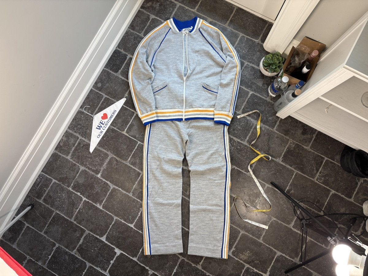 Vintage Vintage Tracksuit 2pc Two Piece Sweat Suit Pants 70s Large Size 42L - 21 Thumbnail