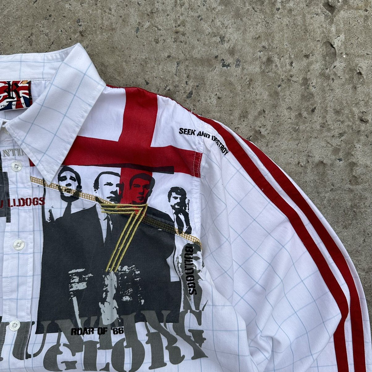 Designer × Vintage Vintage England Rap Mafia Style USA Shirt Button Up Y2K 00s Size US XL / EU 56 / 4 - 6 Thumbnail