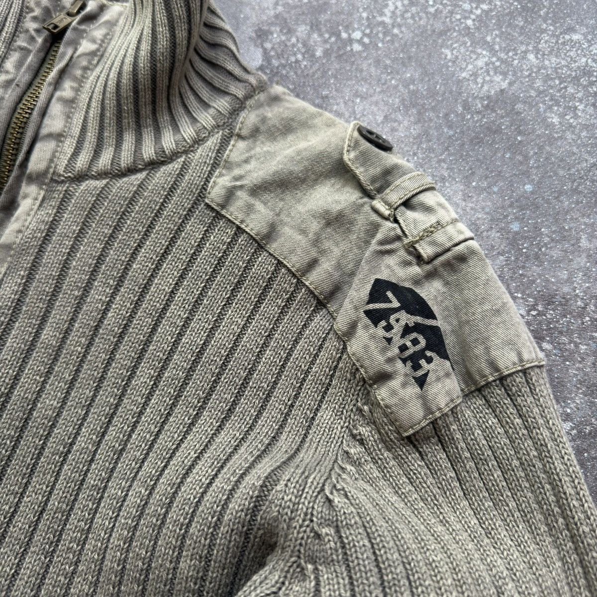 If Six Was Nine × Japanese Brand Military Y2K Diesel Style Knit Zip Sweatwr Size M / US 6-8 / IT 42-44 - 9 Thumbnail