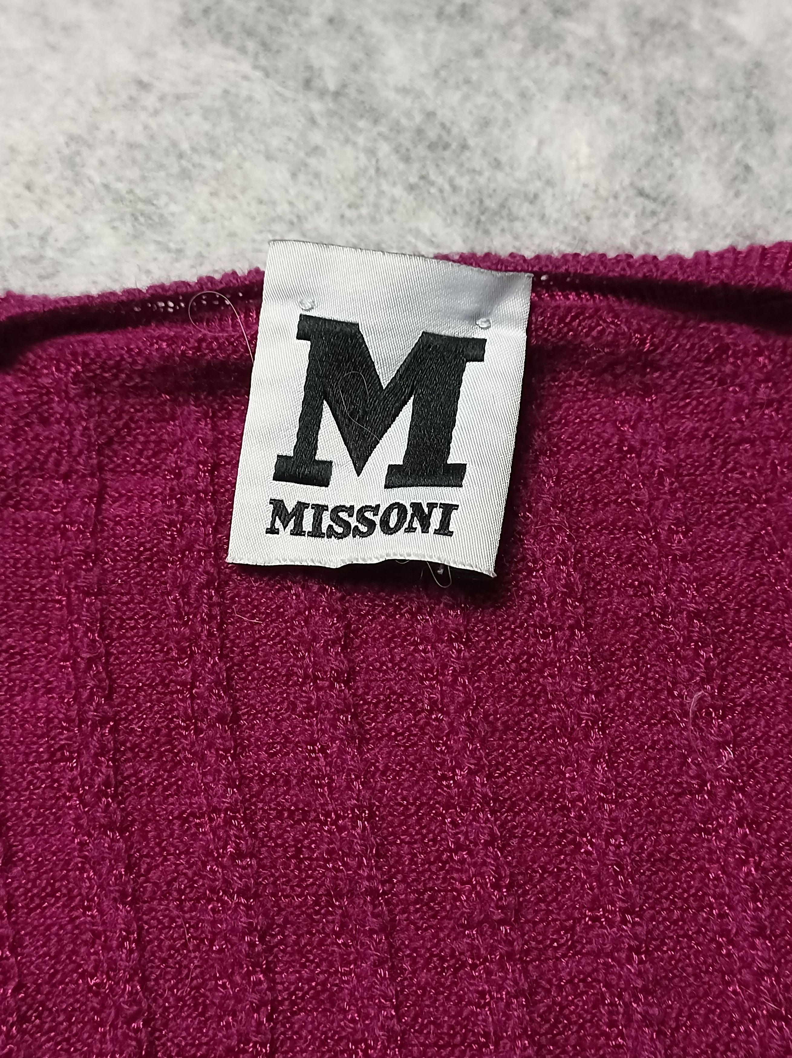 Missoni Missoni Knit Zigzag Fuchsia Short Dress EU 40 Size S / US 4 / IT 40 - 6 Thumbnail