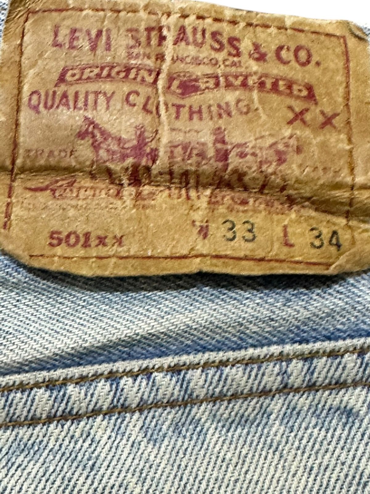 Levi's Vintage Clothing Vintage Levi’s 501 Faded Mudwash Ripped Distressed Denim Size US 31 - 6 Thumbnail