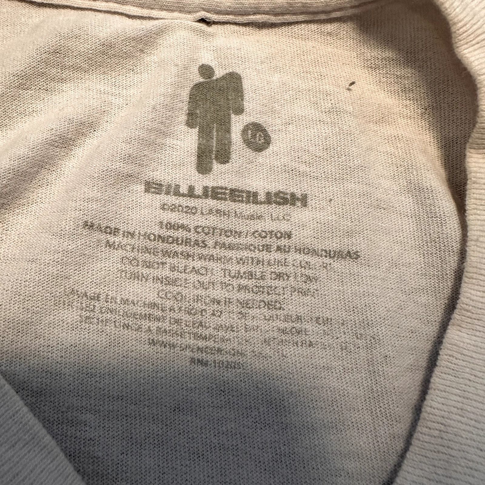 Billie Eilish 2020 Billie Eilish Green & Orange Graffiti Print T Shirt LG Size US L / EU 52-54 / 3 - 3 Thumbnail