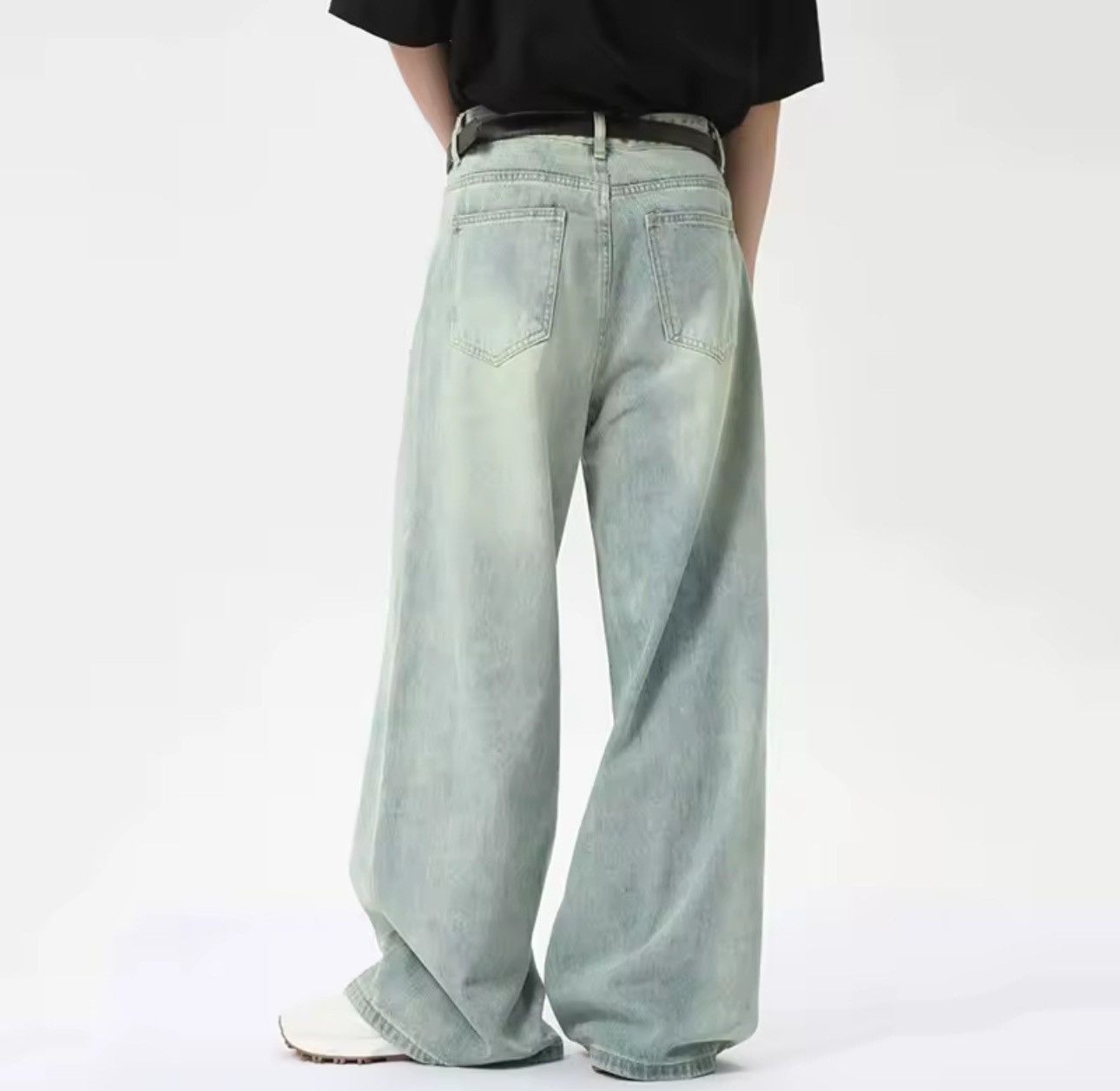 Vintage Streetwear Retro Patchwork Straight Light Blue Y2k Jeans Size US 28 / EU 44 - 3 Thumbnail