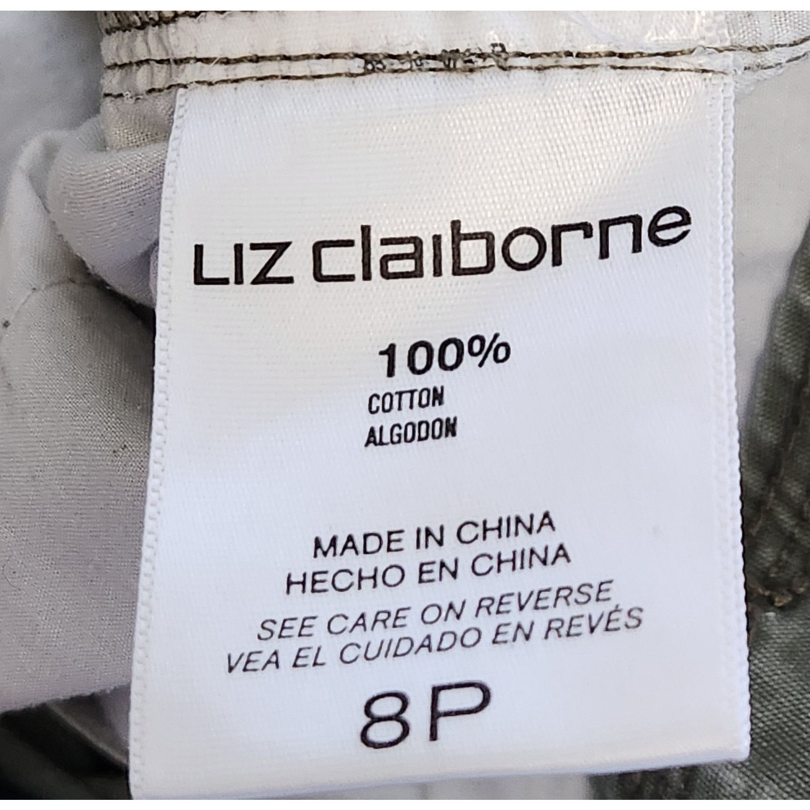 Other Liz Claiborne Army Green Flat Front Roll Tab Hem Shorts 8P Size 30" / US 8 / IT 44 - 5 Thumbnail