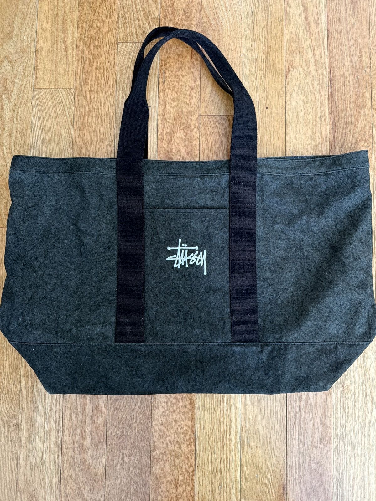 Stussy NEW 2023 summer Stussy canvas backpack washed black bag