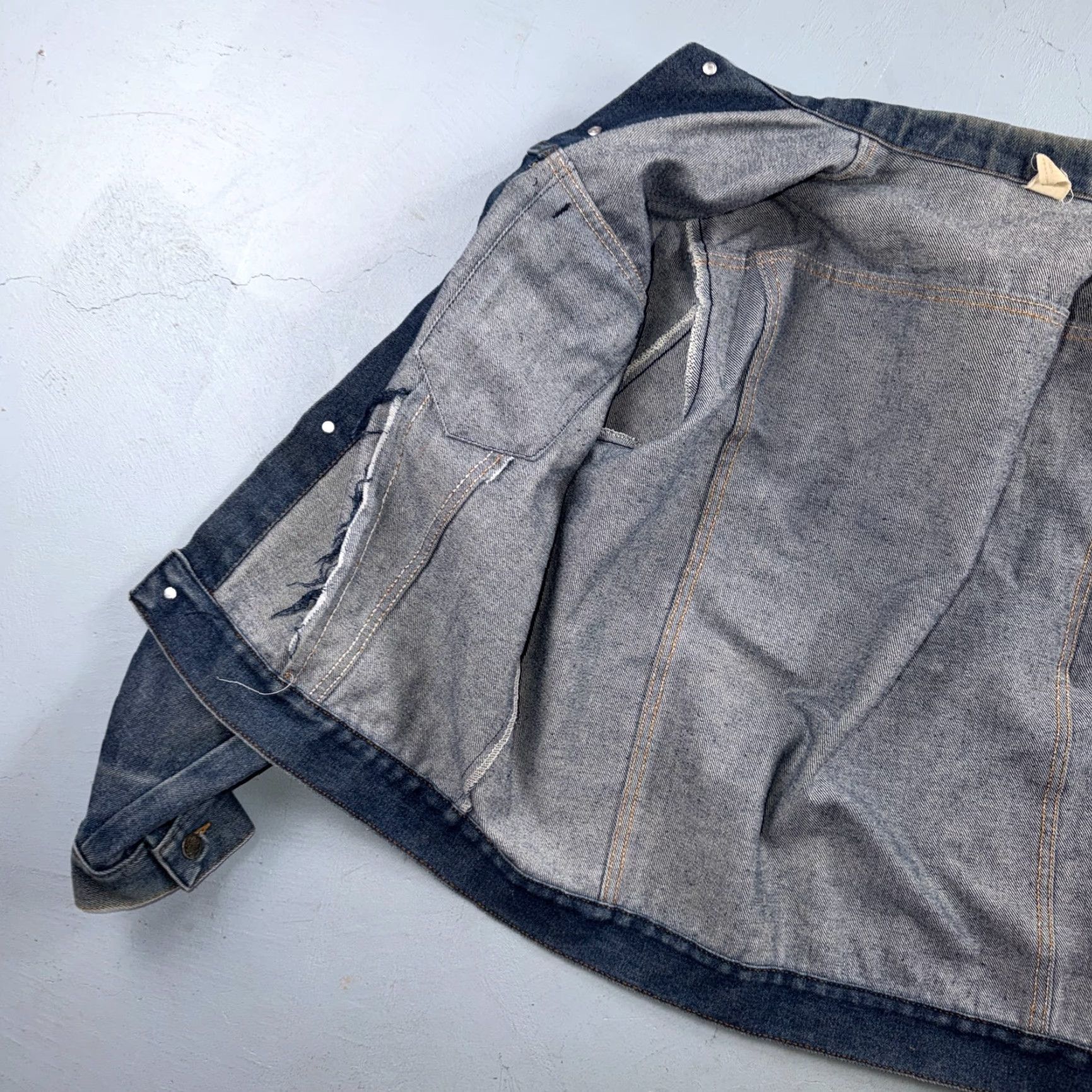 JCPenney VINTAGE JC Penney Ranchcraft Denim Jacket 1970s Blue L Long Sleeve Mens Womens 70s Casual Denim Brand: JC Penney Size US L / EU 52-54 / 3 - 3 Thumbnail