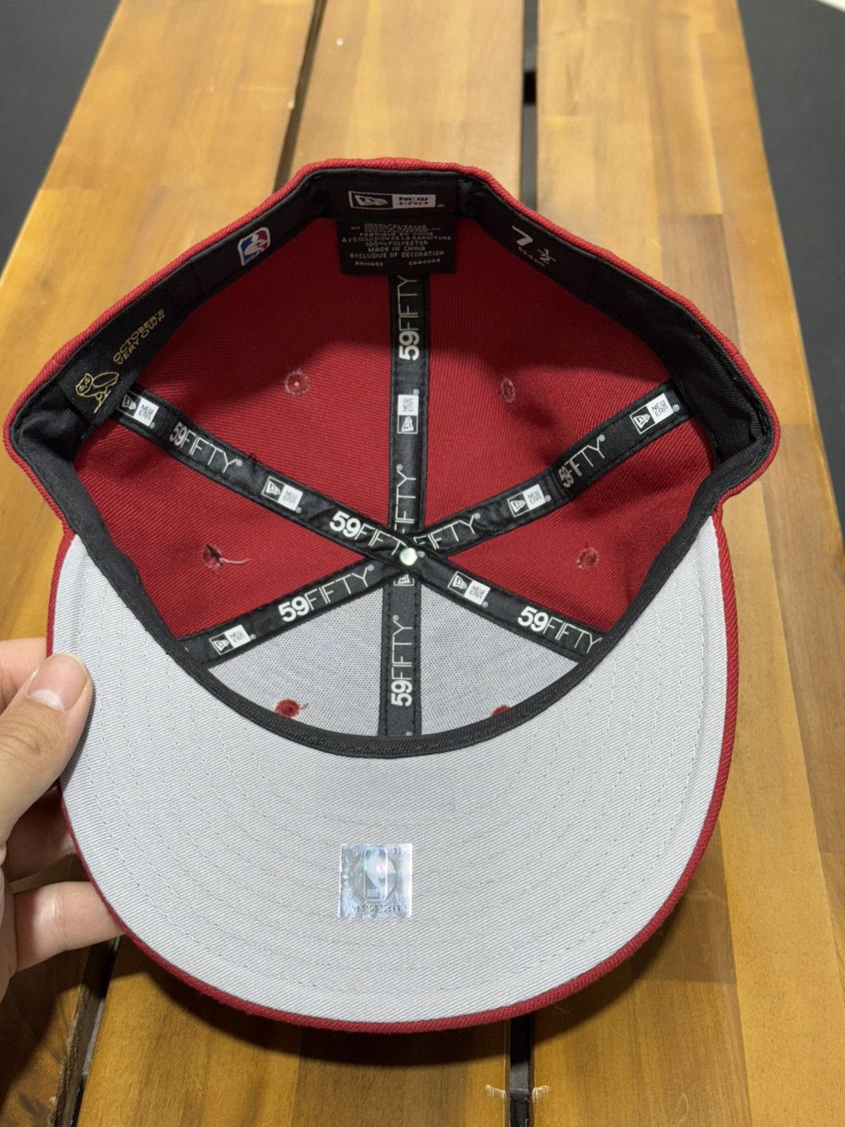 NBA × October's Very Own OVO X NBA Miami Heat New Era 59Fifty Fitted Hat Red Size ONE SIZE - 5 Thumbnail