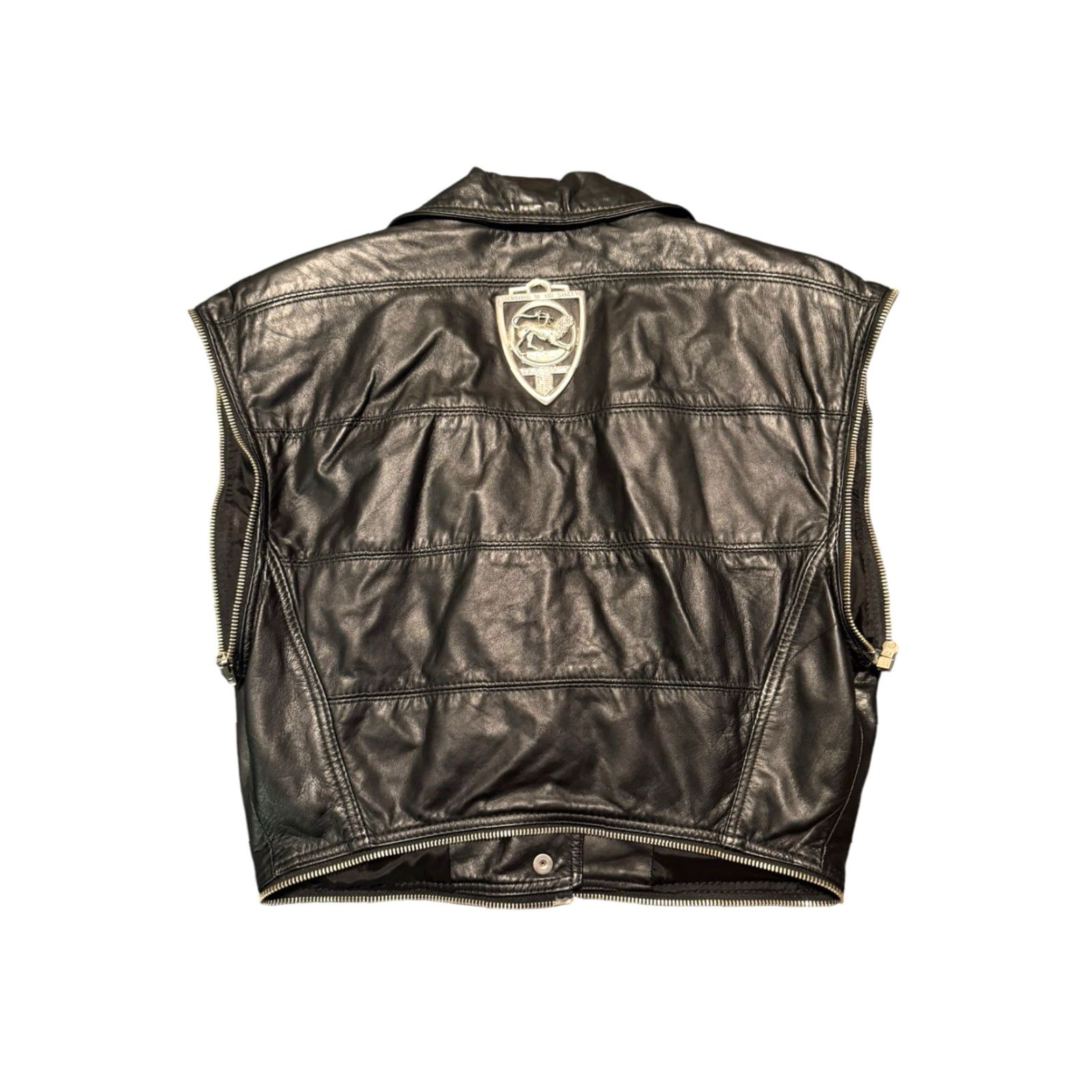 Parasuco VINTAGE Parasuco Leather Jacket Women's Black Moto Retro Jacket Short Classic Size L Size L / US 10 / IT 46 - 7 Thumbnail