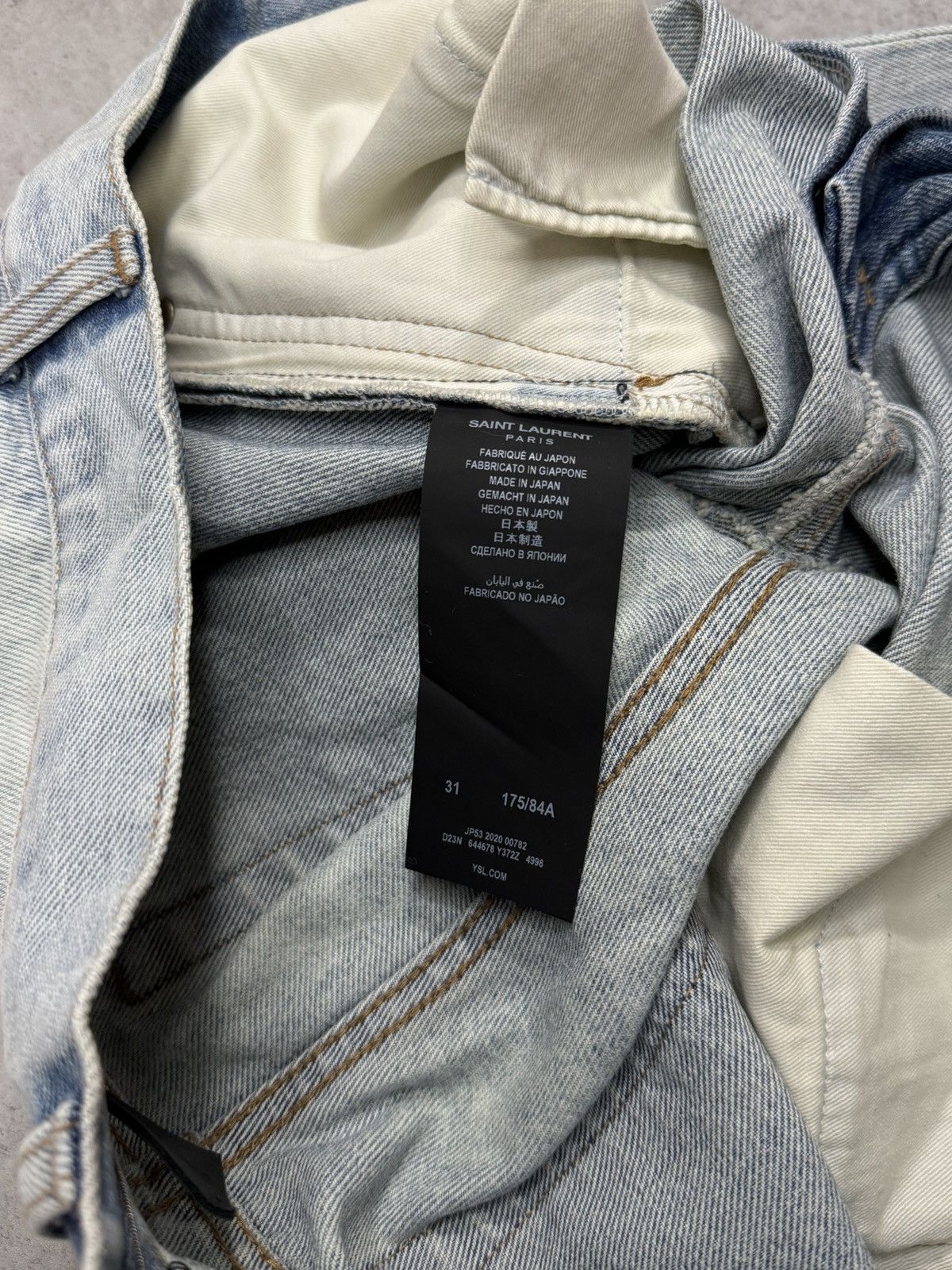 Saint Laurent Paris Saint Laurent jeans washed blue from 2020 made in Japan 31US Size US 31 - 10 Thumbnail