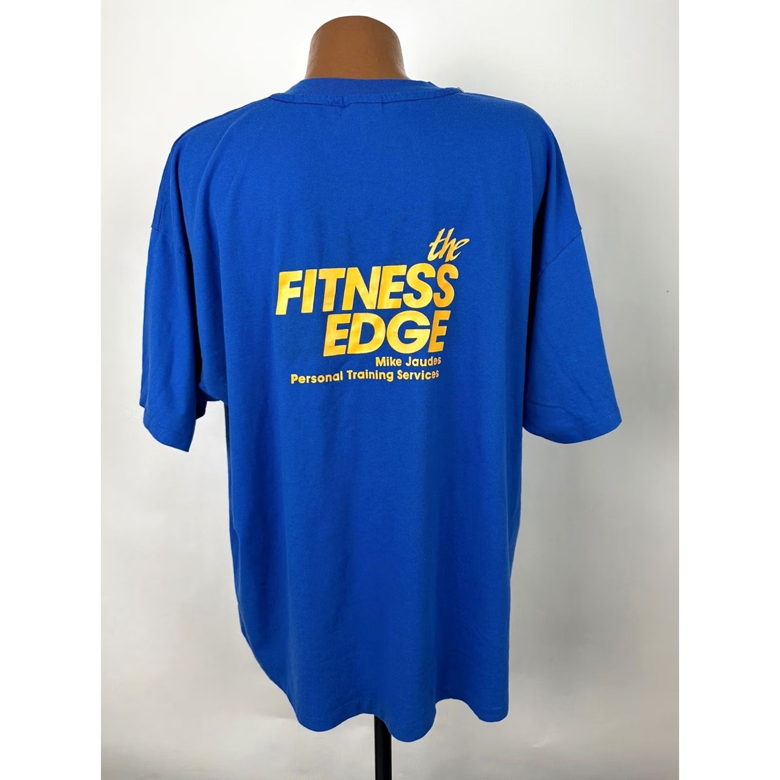 Hanes VINTAGE 90s Get the EDGE Shirt 2XL Fitness Personal Training Gym Muscle Workout Blue Size US XXL / EU 58 / 5 - 7 Thumbnail
