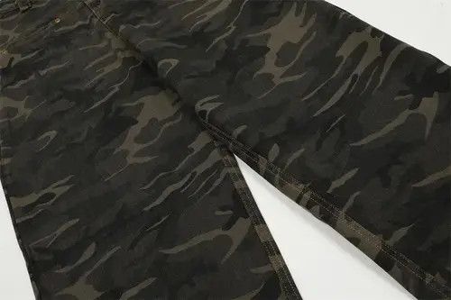 Jean American contrast camouflage loose straight-leg work jeans Size US 32 / EU 48 - 5 Thumbnail