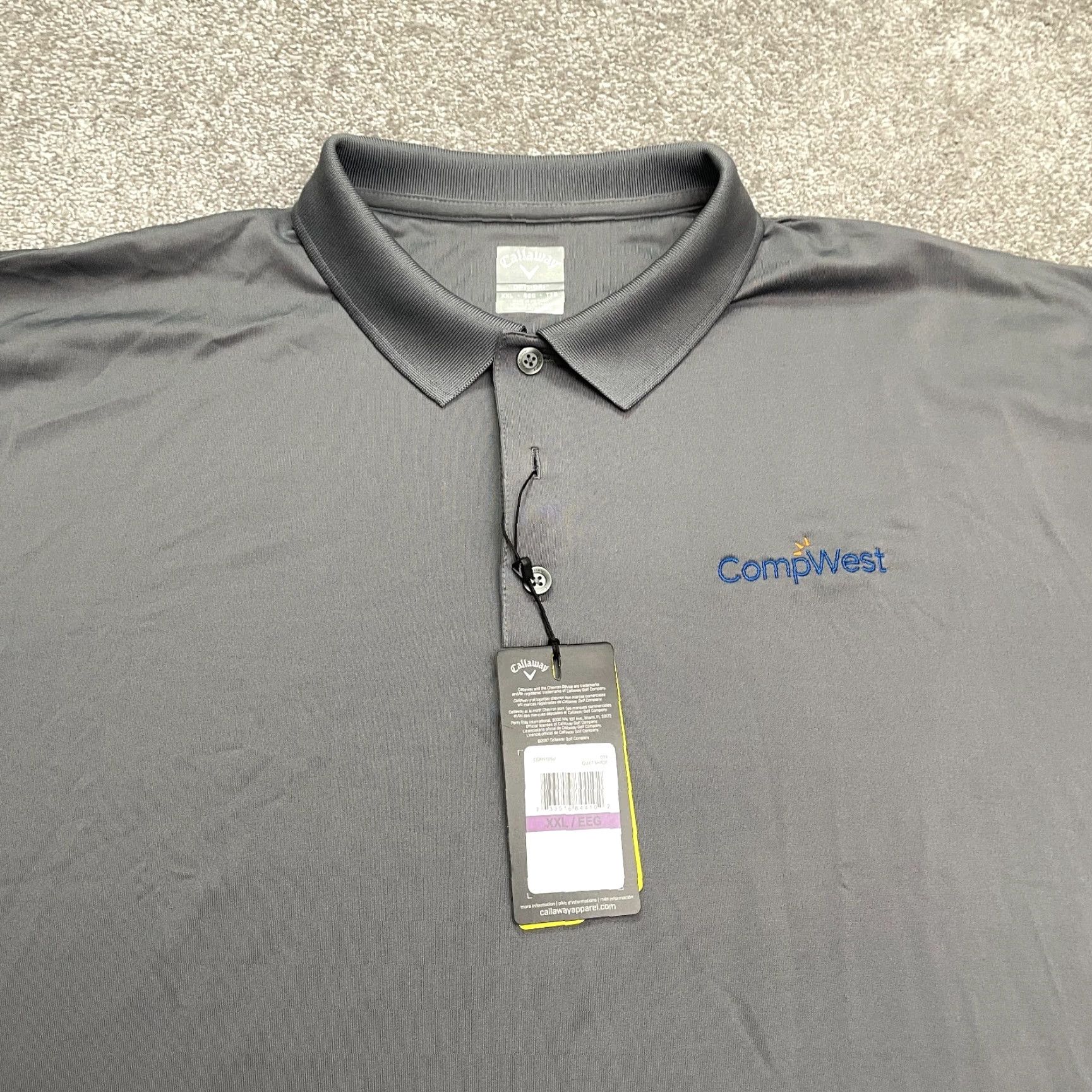 Callaway Callaway Opti Dry Polo Mens XXL Dark Gray UPF 50 Sun Protection Golf NWT Size US XXL / EU 58 / 5 - 6 Thumbnail