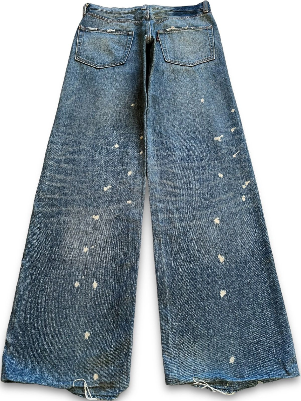 Japanese Brand Vintage Japanese Brand Paint Splatter Distressed Baggy Jeans Size US 31 - 2 Thumbnail