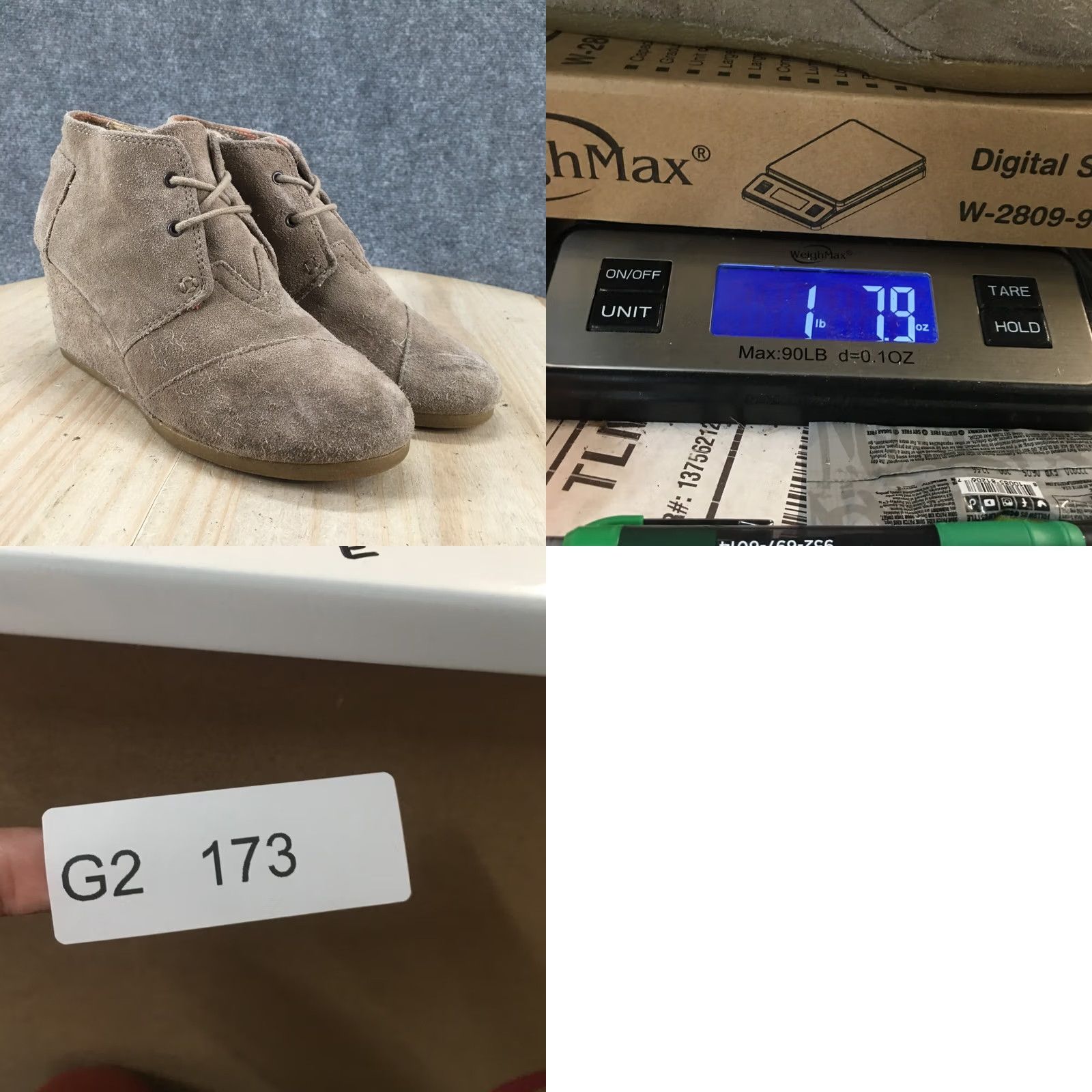 Toms TOMS Boots Womens 8 Casual Ankle Booties Wedge Heels Brown Suede Leather Lace Up Bootie Size US 8 / IT 38 - 11 Thumbnail