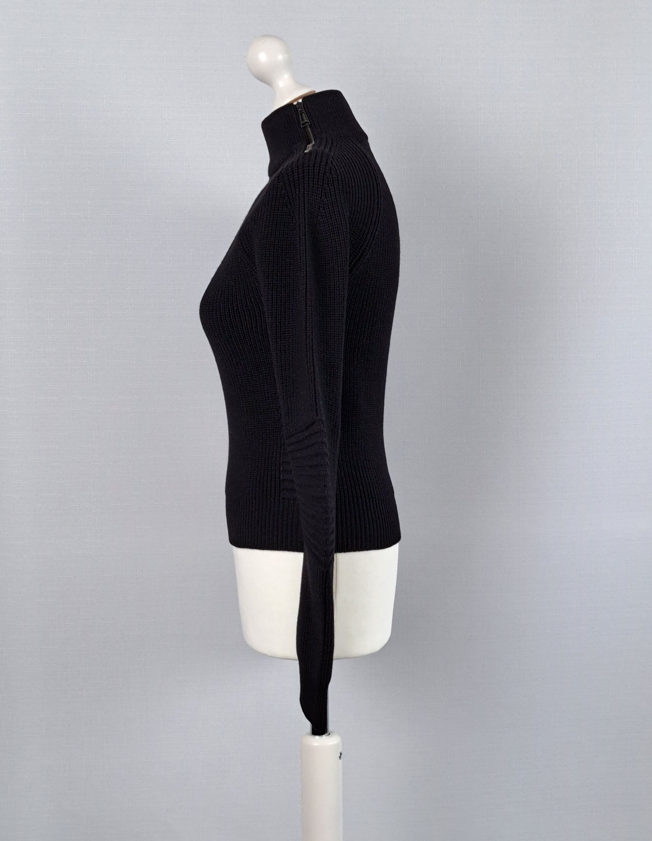 Belstaff BELSTAFF cropped wool sweater. Made in Italy Size XS / US 0-2 / IT 36-38 - 4 Thumbnail