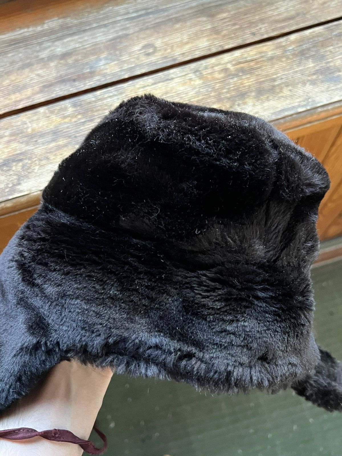 Vintage Y2K Faux Fur Ushanka Vintage Fuzzy Trapper Hat Huge Size ONE SIZE - 5 Thumbnail