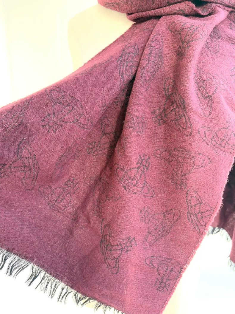 Vivienne Westwood Vivienne Westwood Double-faced Saturn full print red scarf Size ONE SIZE - 7 Thumbnail