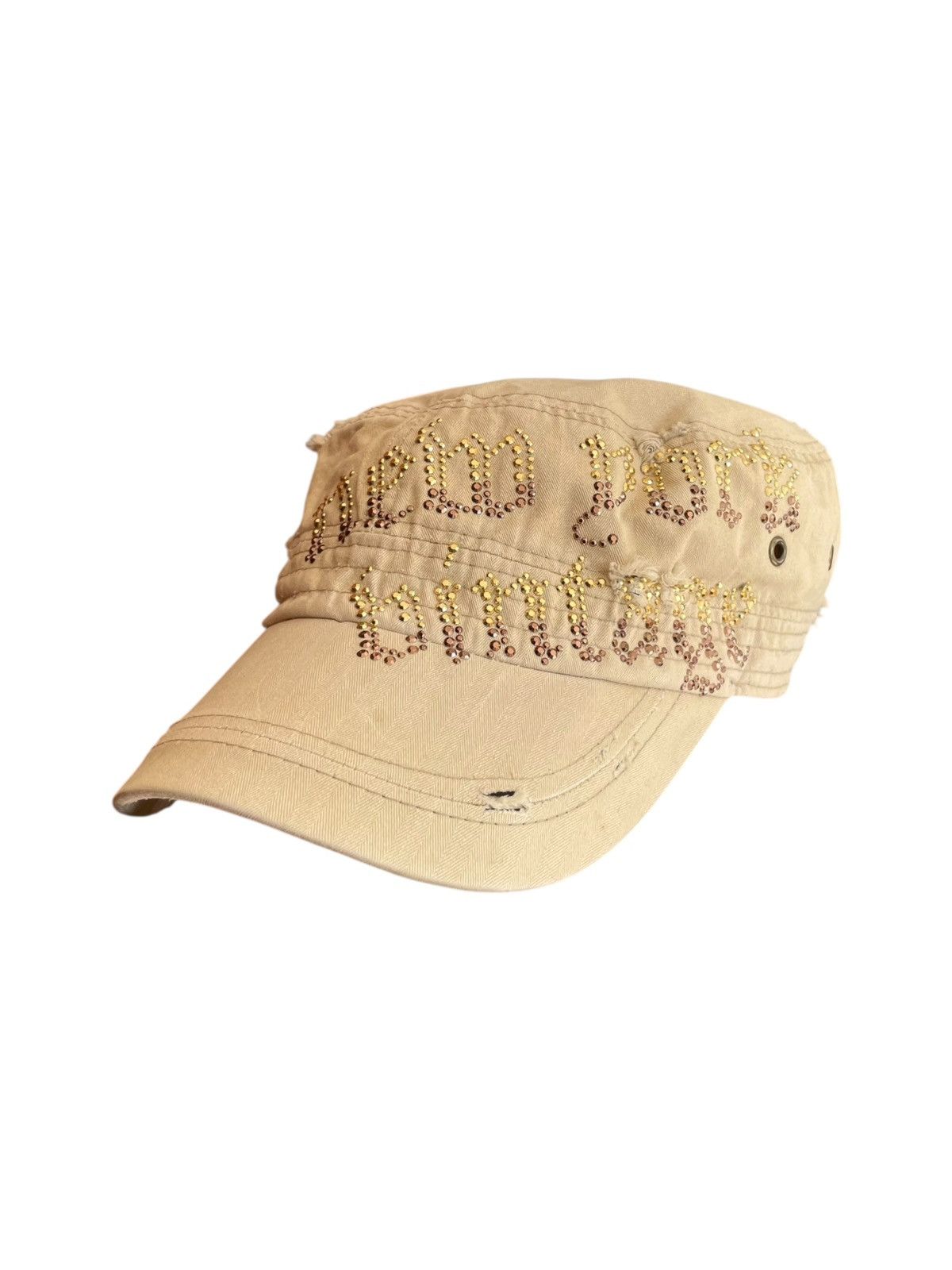 Japanese Brand Vintage Sun Faded Two Fold HBT Cadet Hat Size ONE SIZE - 5 Thumbnail