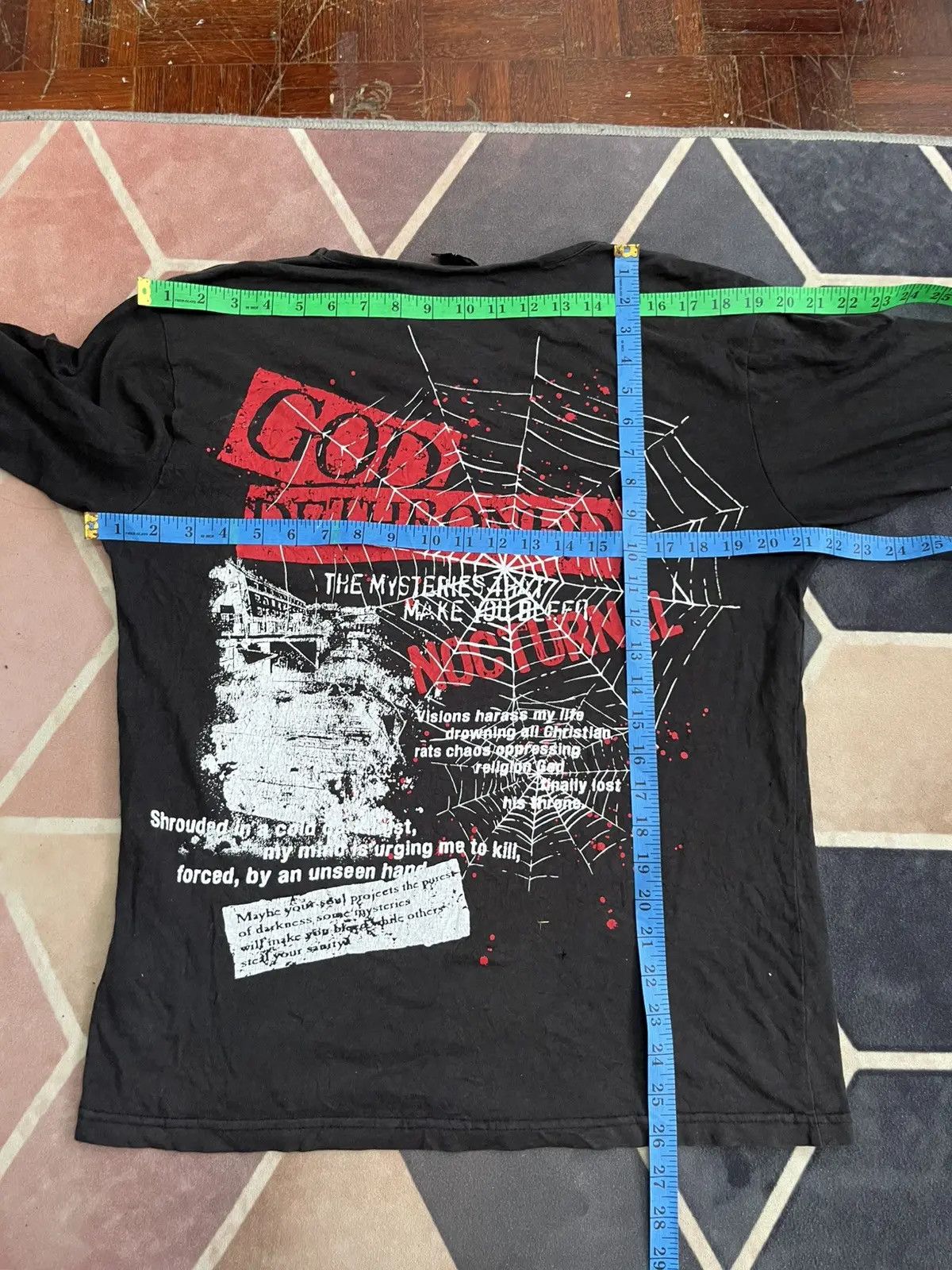 Hysteric Glamour 💥Vtg 90s GOD DETHRONED poem Religion Lost CH Rip Off PUNK Size US L / EU 52-54 / 3 - 4 Thumbnail