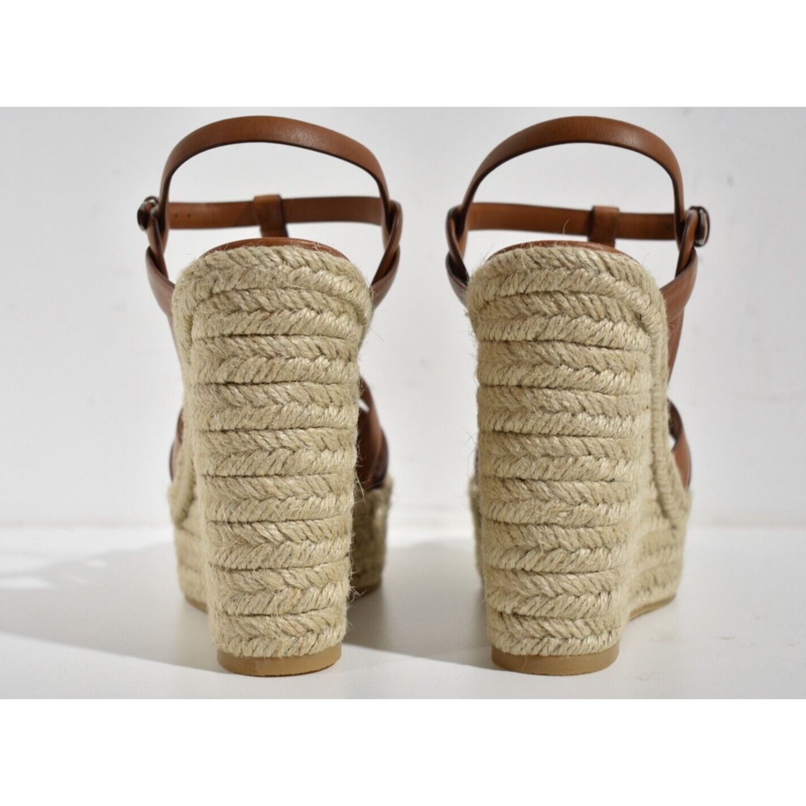 Yves Saint Laurent Tribute Espadrille 85 Ankle Strap Platform Wedge Sandal 40 Size US 10 / IT 40 - 11 Thumbnail