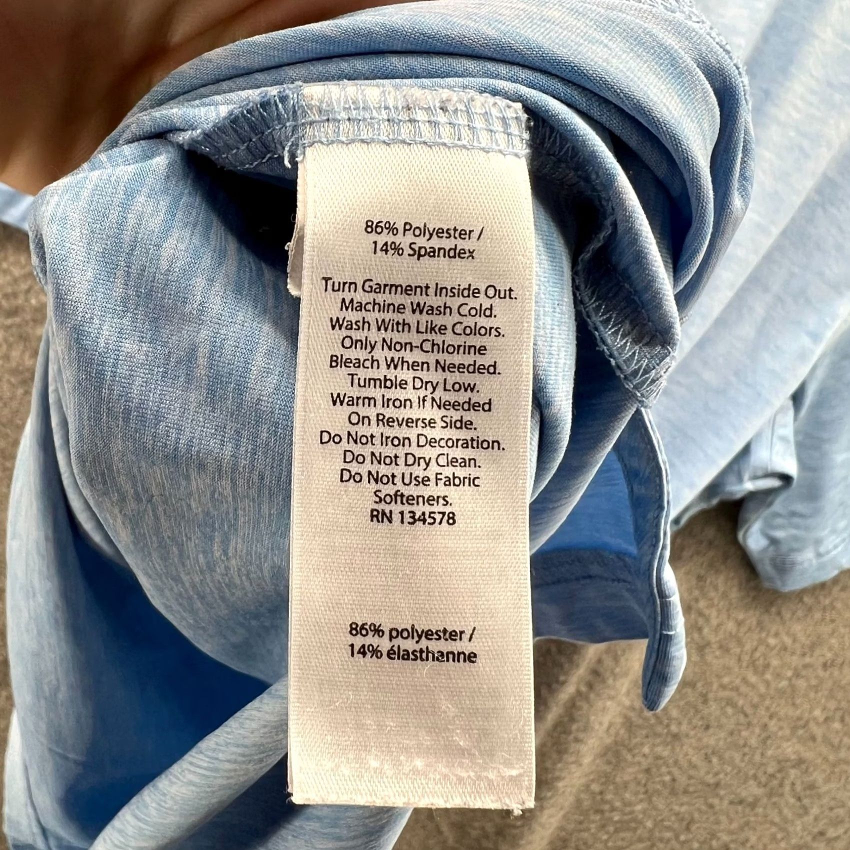 Vineyard Vines VINEYARD VINES Polo Shirt Men Large Blue Polyester Knit Polo Shirt Men Large Blue Cotton Polyester Preppy Logo Short Sleeve Size 42R - 6 Thumbnail