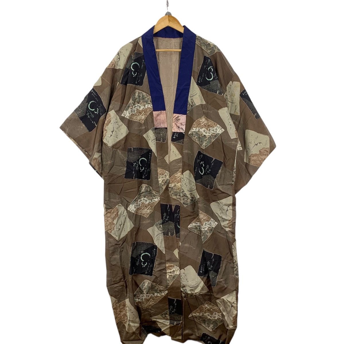 Vintage Vintage 70s KIMONO JAPAN TRADITIONAL Temple AOP Sukajan Coat Size L / US 10 / IT 46 - 3 Thumbnail