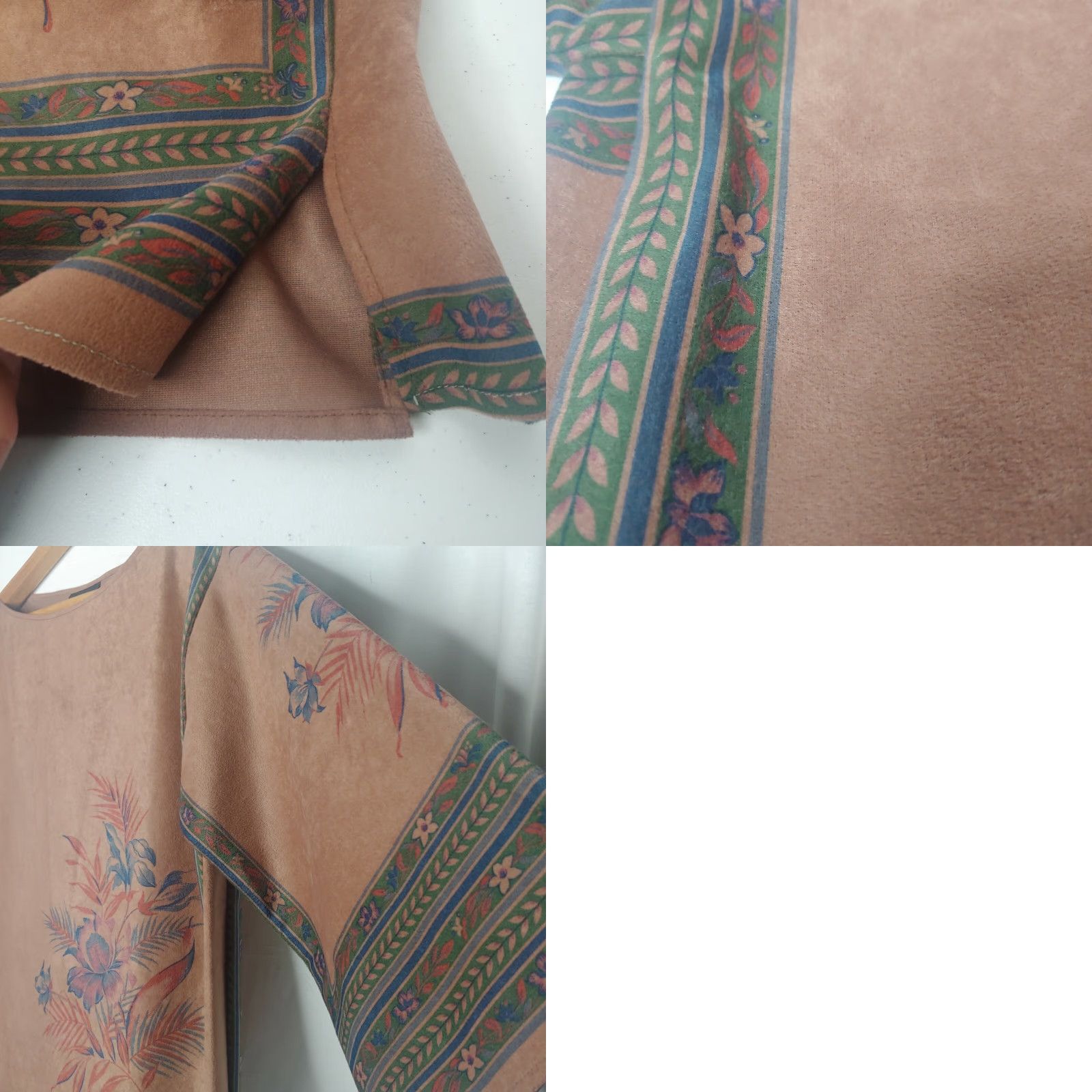 Vintage VINTAGE Harlow Shirt Women M Brown Floral Tapestry Retro Lagenlook 3/4 Sleeve Pullover Round Neck Tunic Blouse Size M / US 6-8 / IT 42-44 - 8 Thumbnail