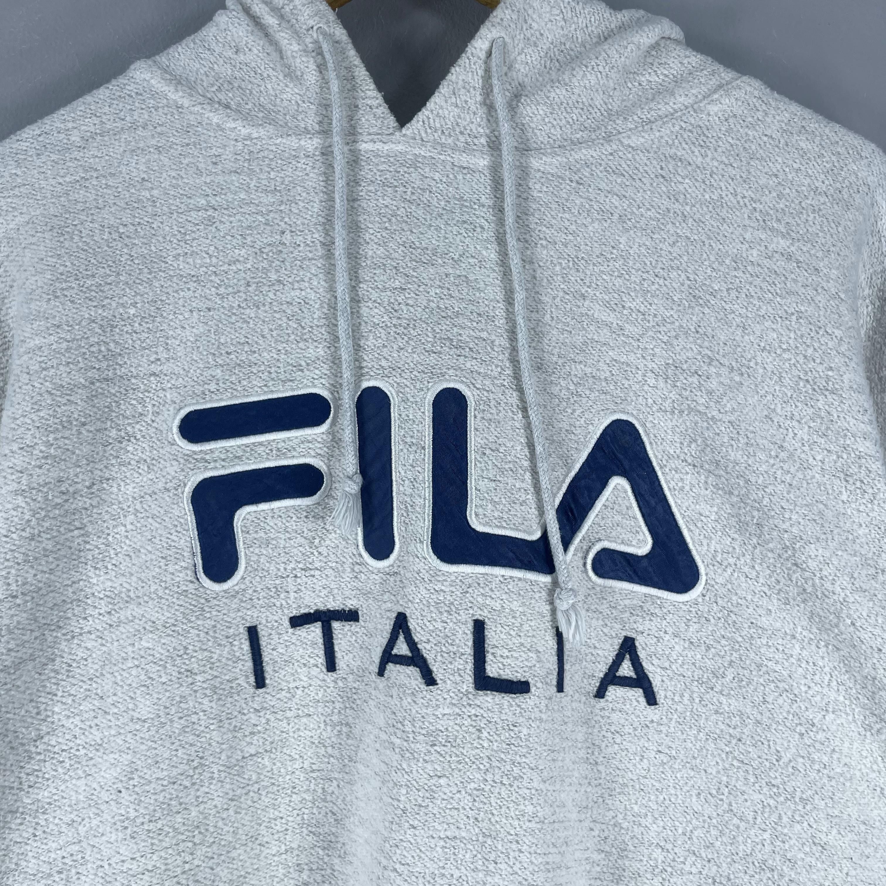 Fila Vintage FILA Big Logo Spellout Embroidery Pullover Hoodie Size US M / EU 48-50 / 2 - 2 Thumbnail