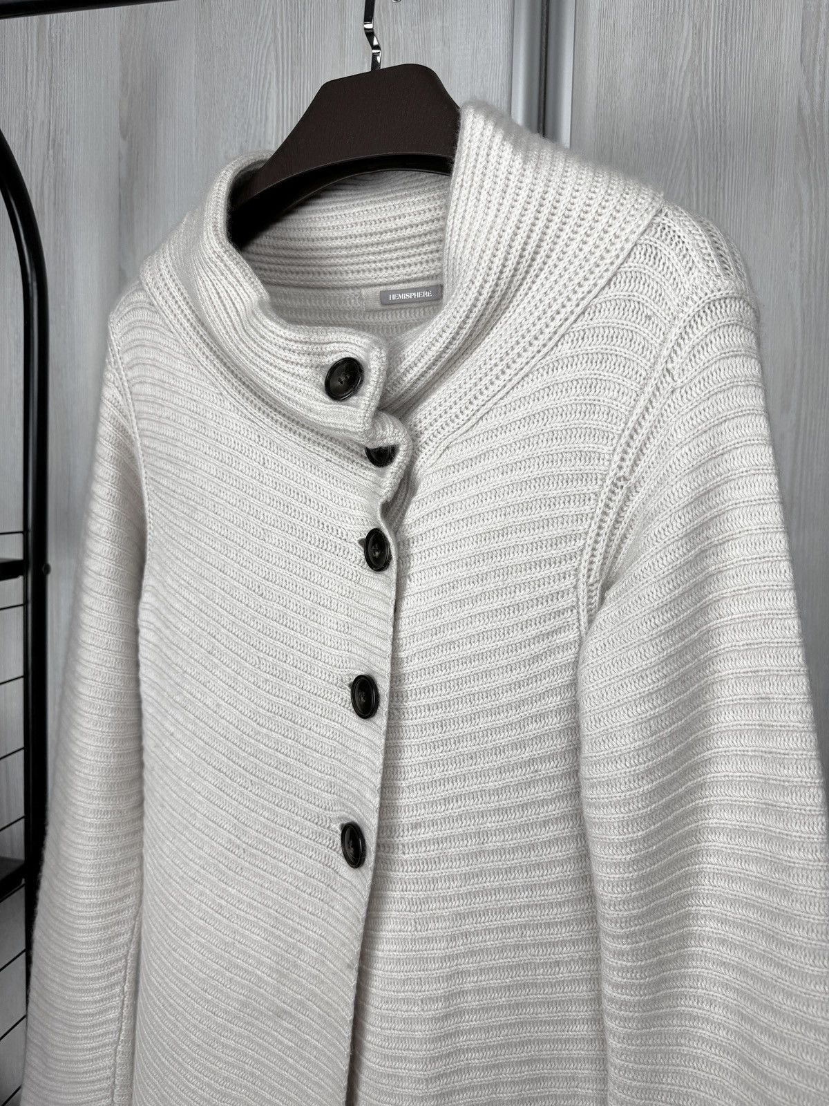 Other Hemisphere wool cashmere beige long button up cardigan sz 38 Size M / US 6-8 / IT 42-44 - 4 Thumbnail
