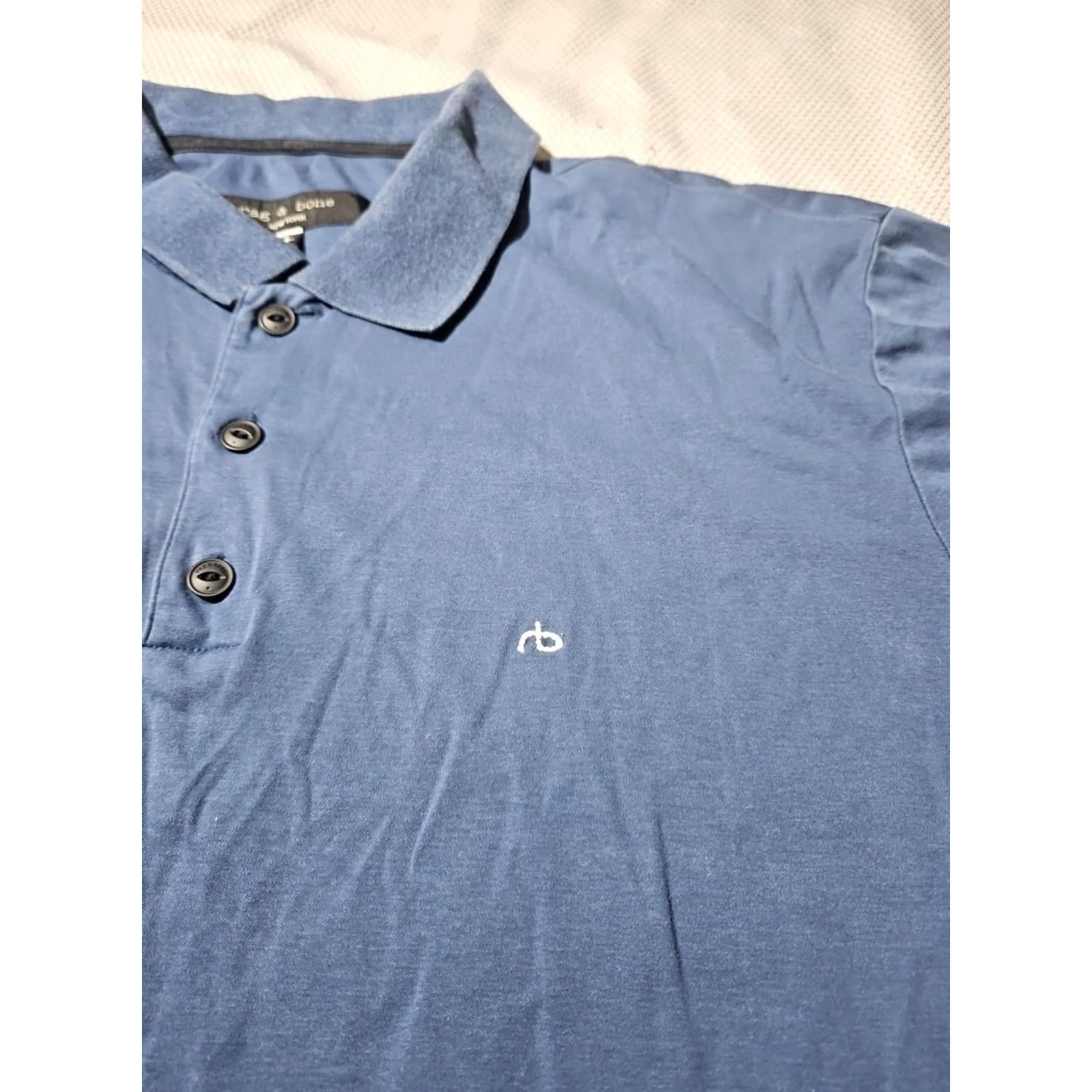 Rag & Bone Rag & bone Shirt Mens Large Blue Polo Button Up Golf Casual Preppy Logo Shirt Size US L / EU 52-54 / 3 - 6 Thumbnail