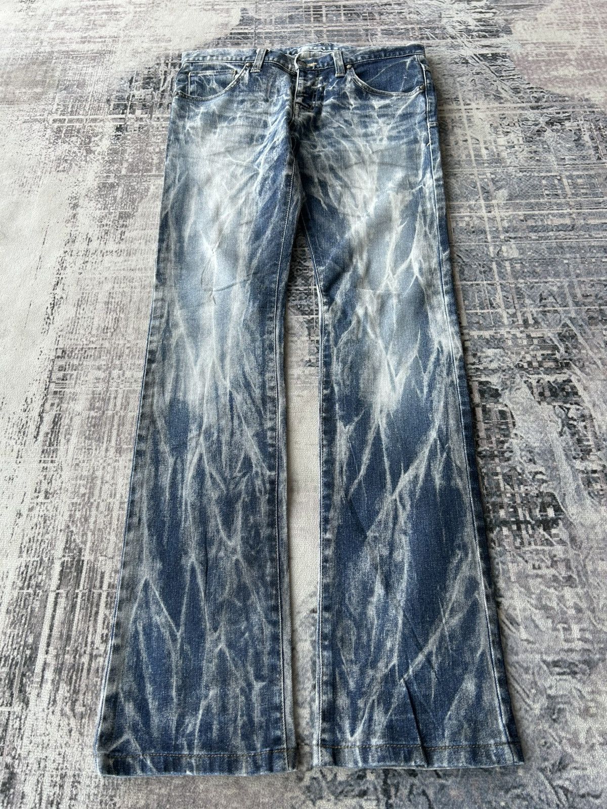 If Six Was Nine Rockstar Tornado Mart Acid Wash Jeans Size US 31 - 2 Thumbnail