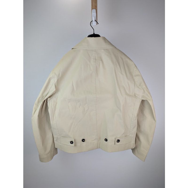 Bottega Veneta o1rshd1 Blouson Coated Cotton Stretch Jacket in Ecru Size US L / EU 52-54 / 3 - 11 Thumbnail