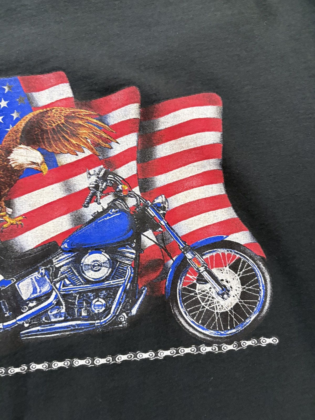 Harley Davidson 90’s Harley Davidson American Flag Vintage Tee Size US XL / EU 56 / 4 - 4 Thumbnail