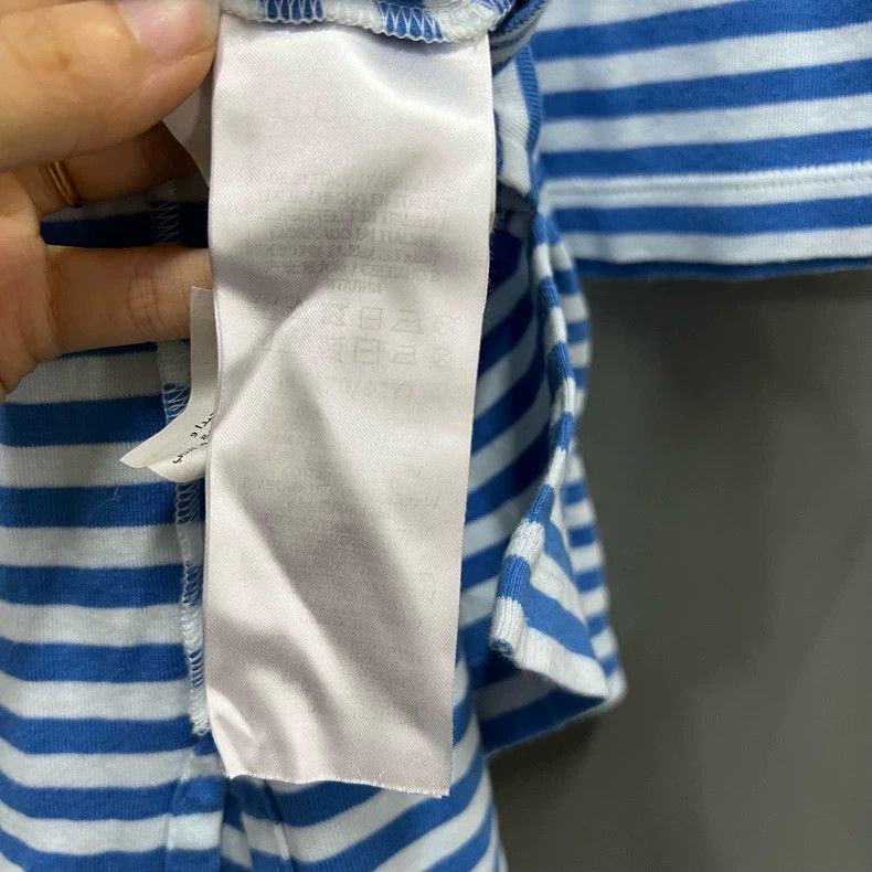 Gucci Gucci Blue and white striped letter polo shirt 2503-Nextarr Size US M / EU 48-50 / 2 - 5 Thumbnail