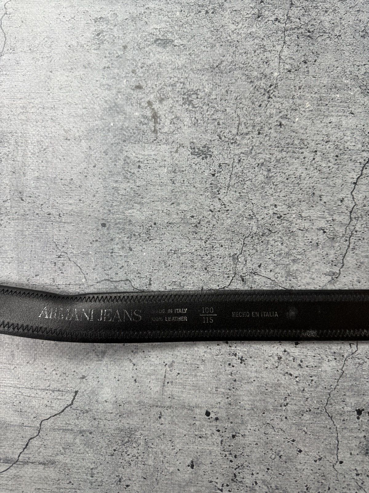 Armani Armani Jeans Leather Belt - Black Size 34 - 5 Thumbnail