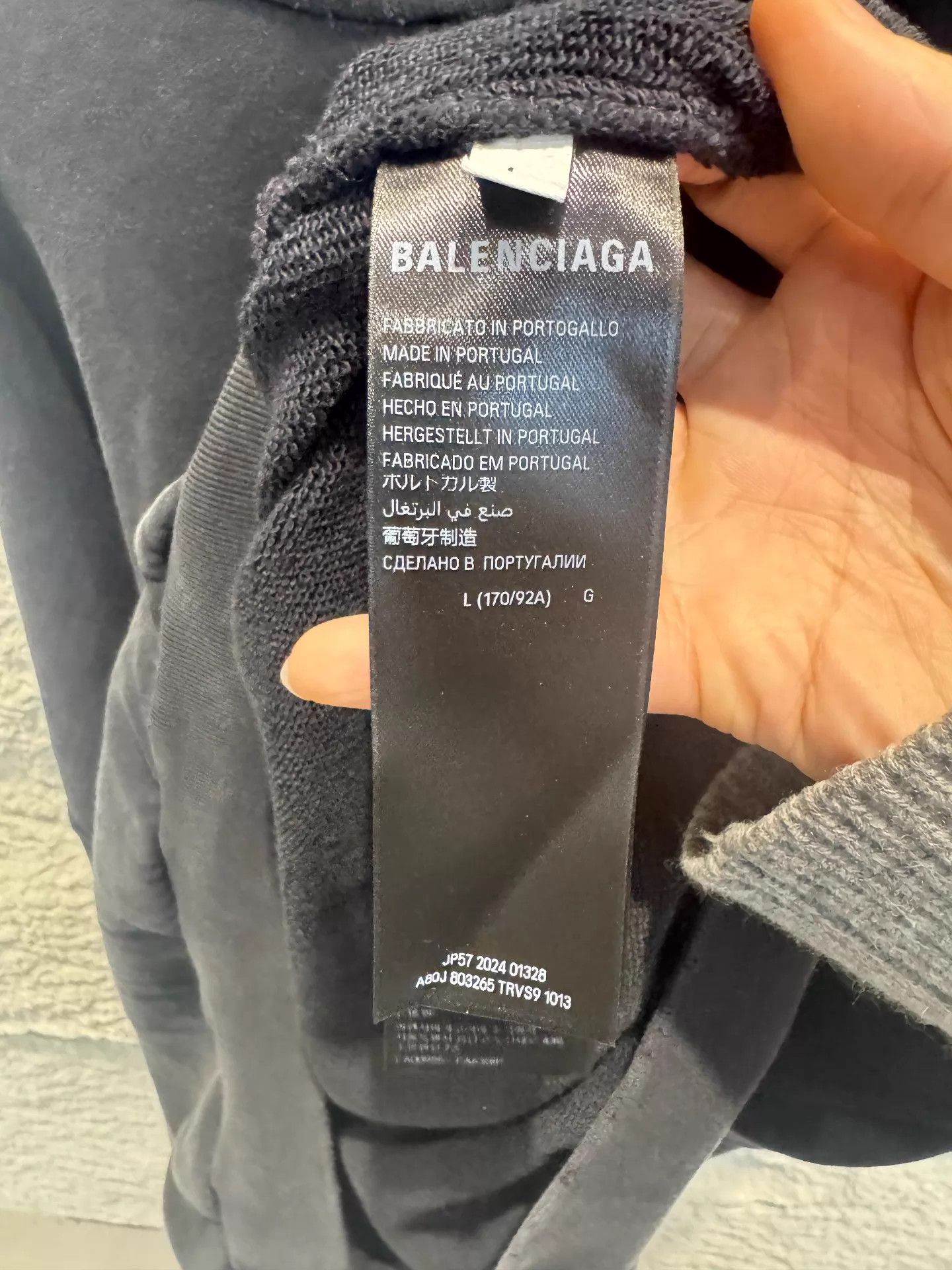 Balenciaga Balenciaga SS25 3B Liquified Hoodie Wide L Black-Gray Unisex Size L / US 10 / IT 46 - 4 Thumbnail