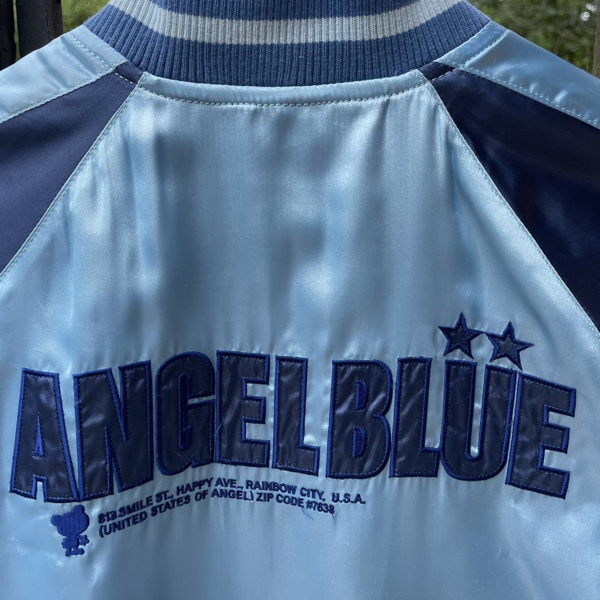 Japanese Brand 🔥🇯🇵Vintage Angel Blue Big Spellout Kids Sukajan Satin Jacket Size US XS / EU 42 / 0 - 3 Thumbnail