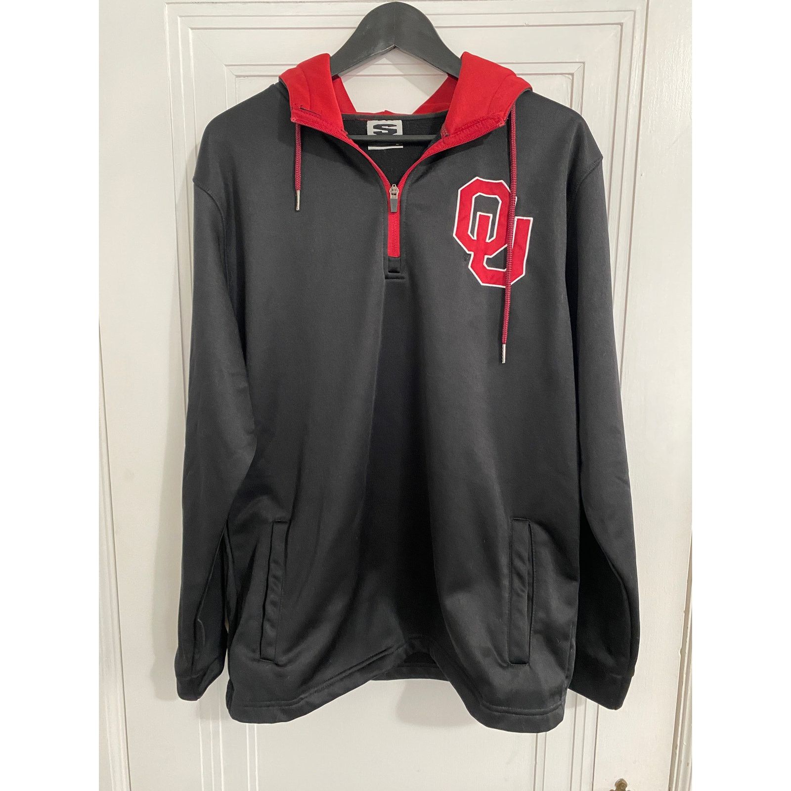 Stadium Goods Oklahoma Sooners Stitched 1/4-Zip Hoodie Sweatshirt Size L Size US L / EU 52-54 / 3 - 1 Thumbnail