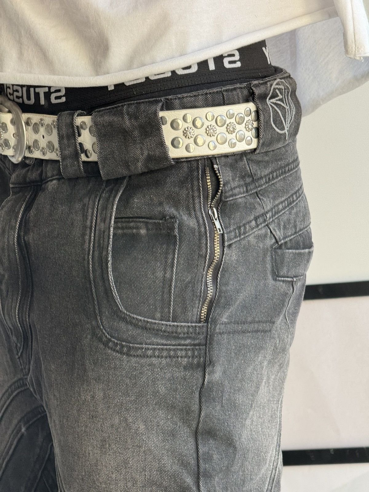 Hysteric Glamour × Japanese Brand × Vintage 🤩 Y2K Vintage Leather Belt BB Simon Style Size ONE SIZE - 9 Thumbnail