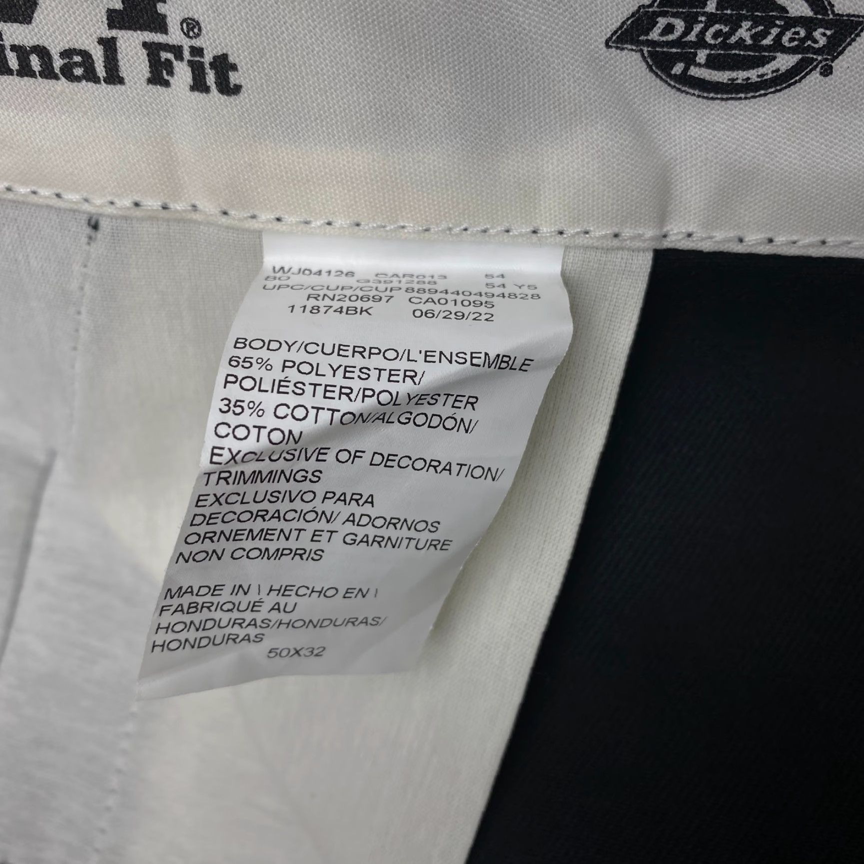 Dickies Dickies 874 Pants Mens 50x32 Black Classic Original Fit Work Uniform Straight Size US 34 / EU 50 - 5 Thumbnail