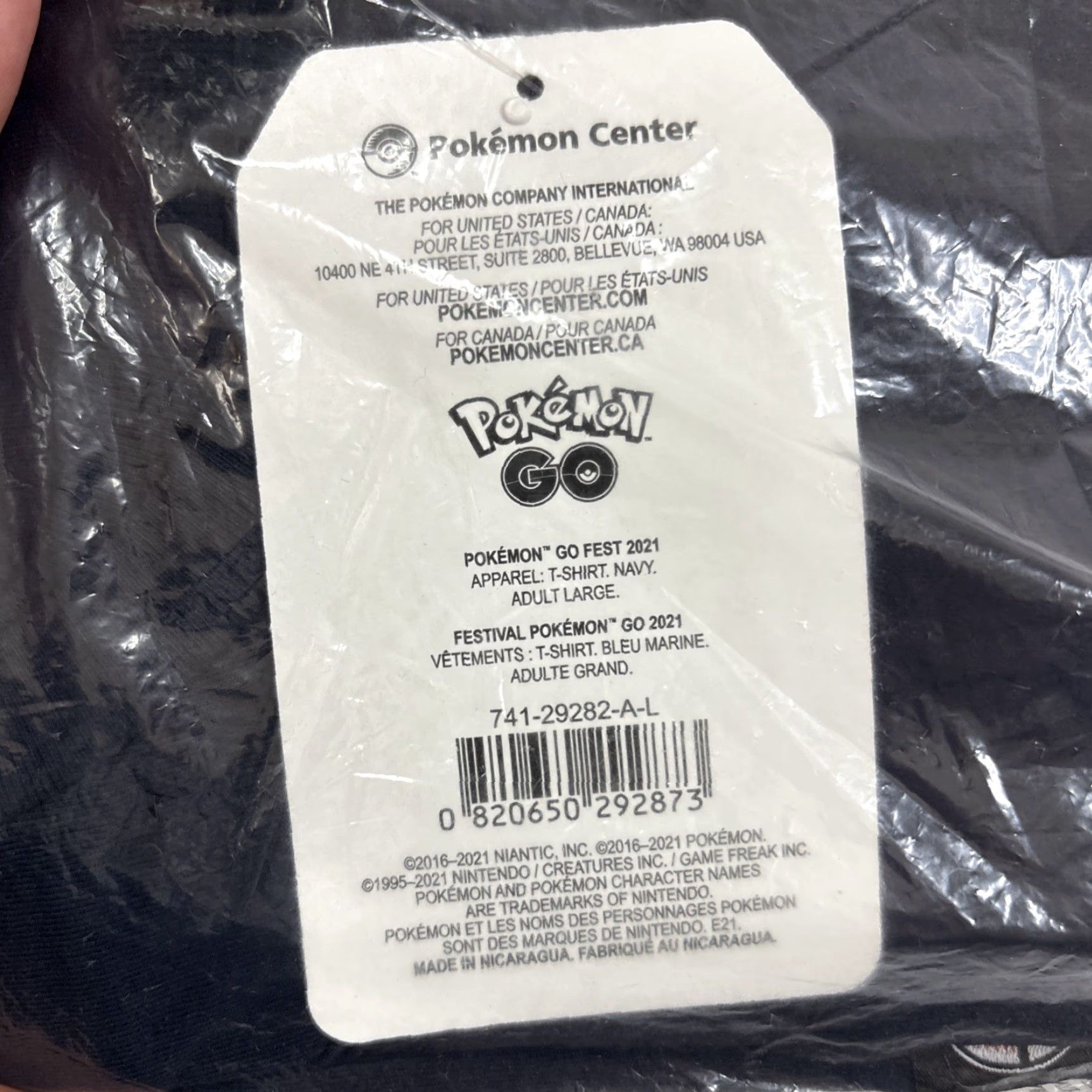 Vintage Pokemon GO Fest 2021 Pokemon Center Exclusive Limited Edition T Shirt Large NWT Unisex Adults Blue Short Sleeve Crew Neck Shirt Size US L / EU 52-54 / 3 - 3 Thumbnail